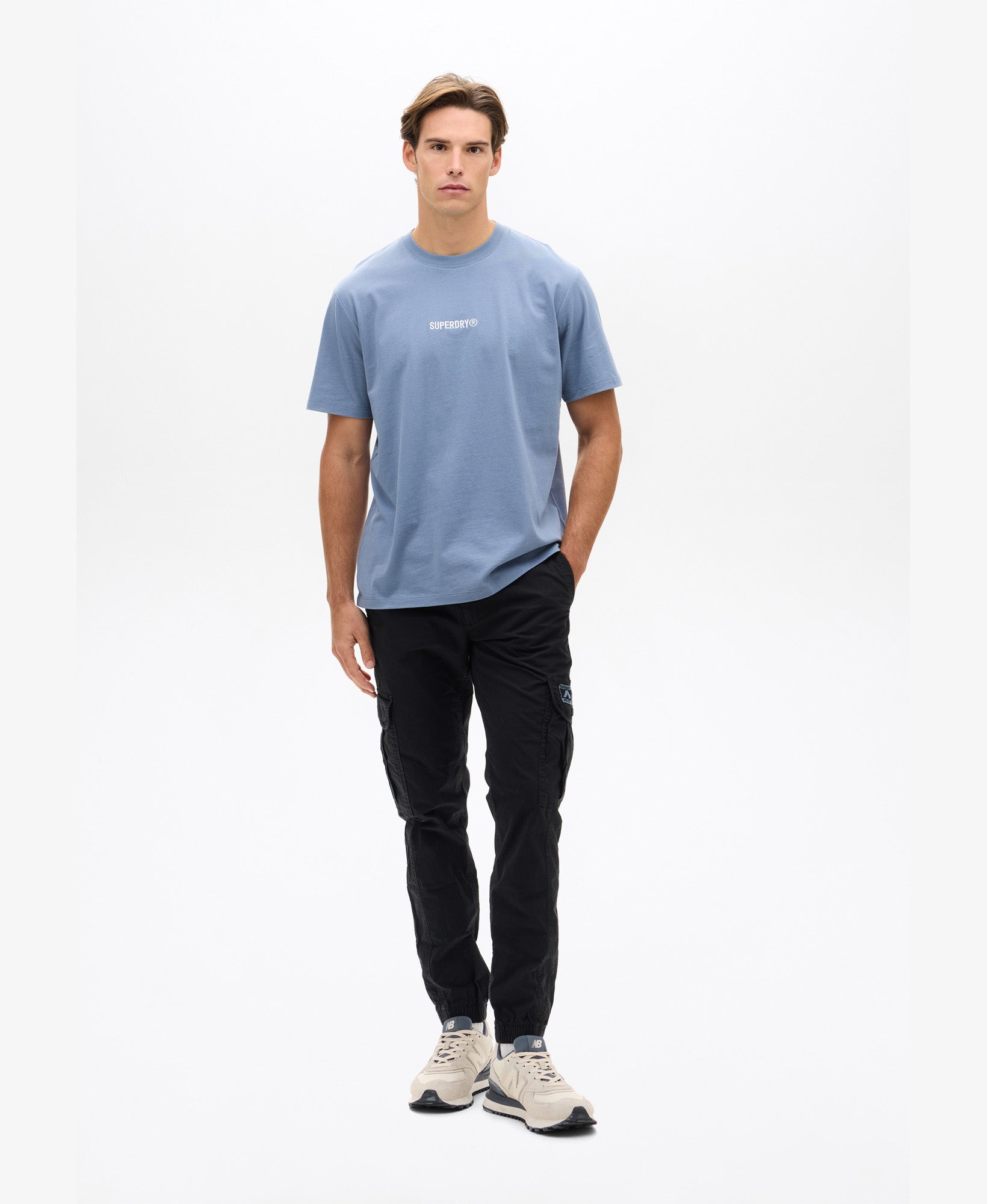 Micro Logo Tee | Flint Stone Blue Grey