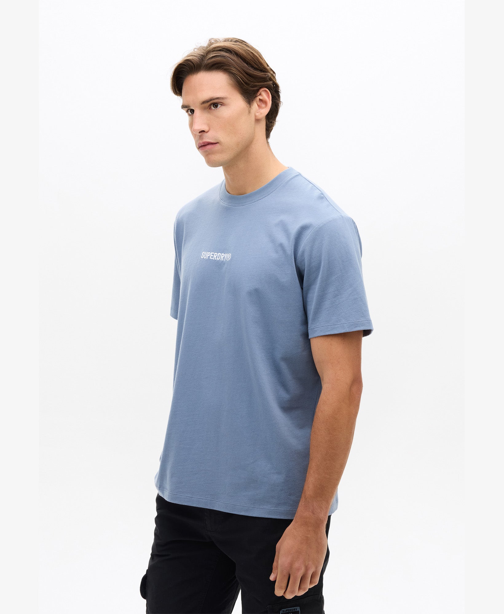 Micro Logo Tee | Flint Stone Blue Grey