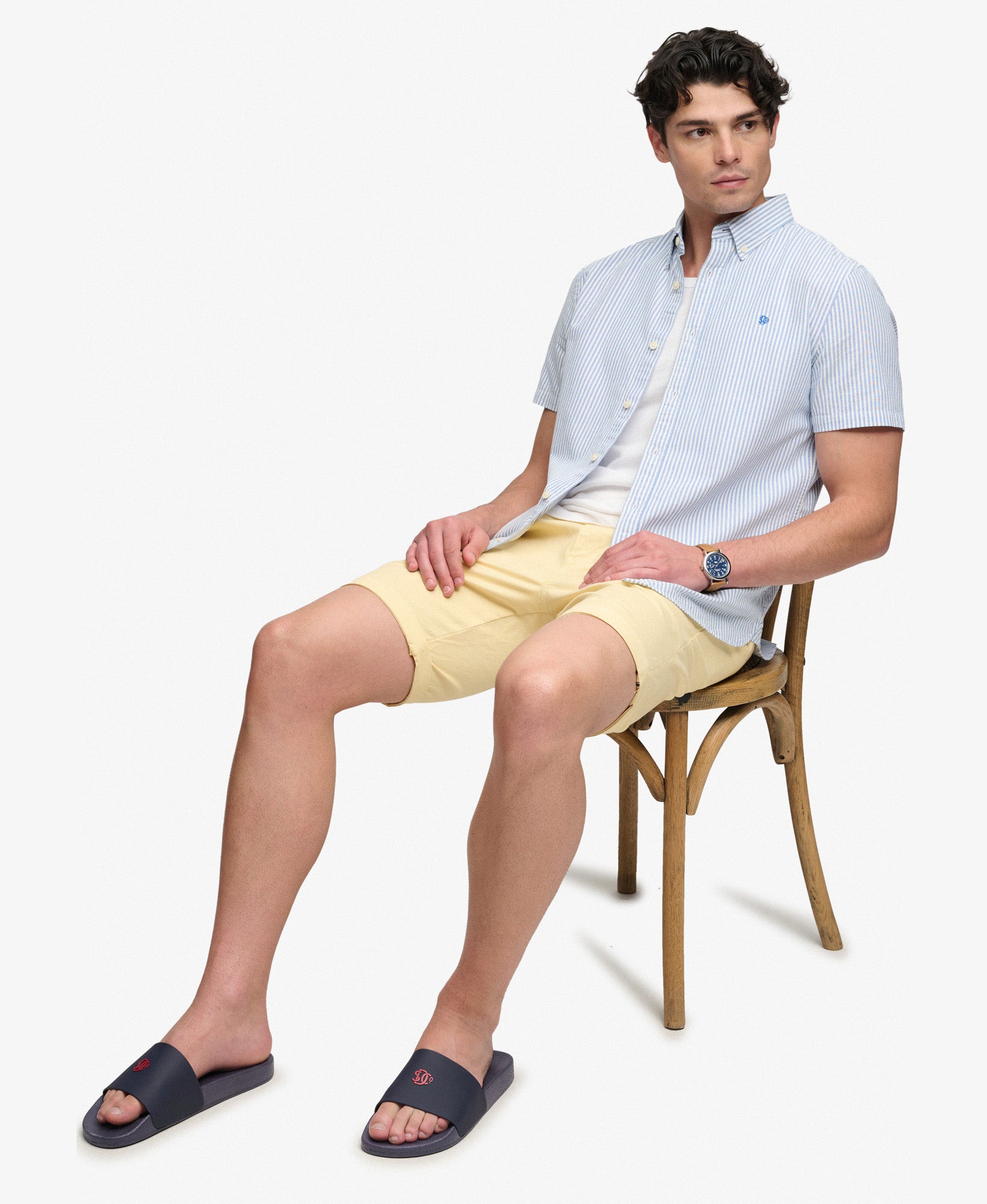 Sd &amp; Co Pool Slide | Atlantic Navy/Flare Red