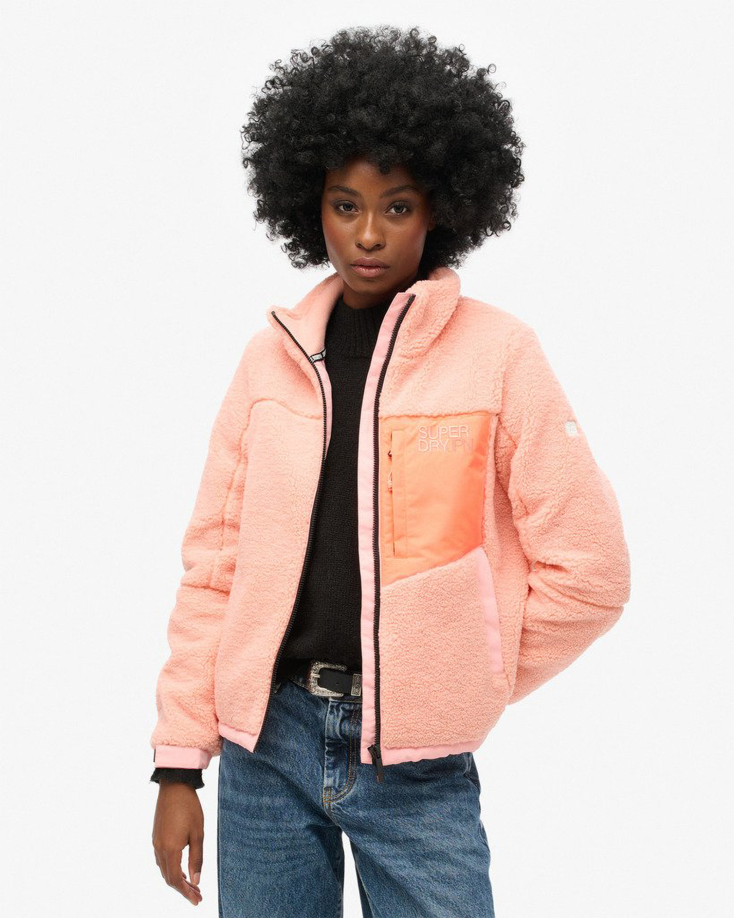 Fleece Trekker Jacket | Peach Pearl
