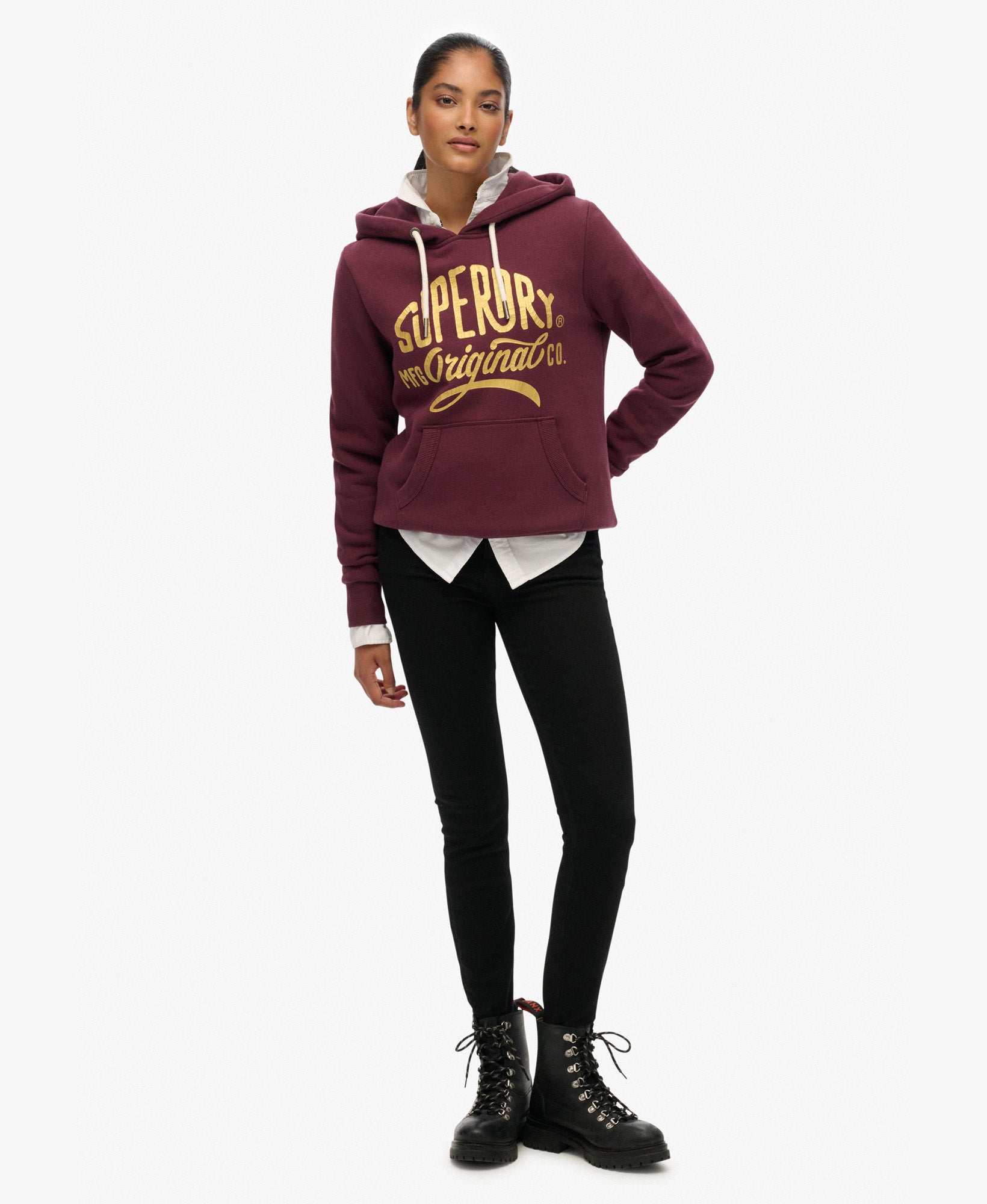 Mfg Original Metallic Hoodie | Fig Purple
