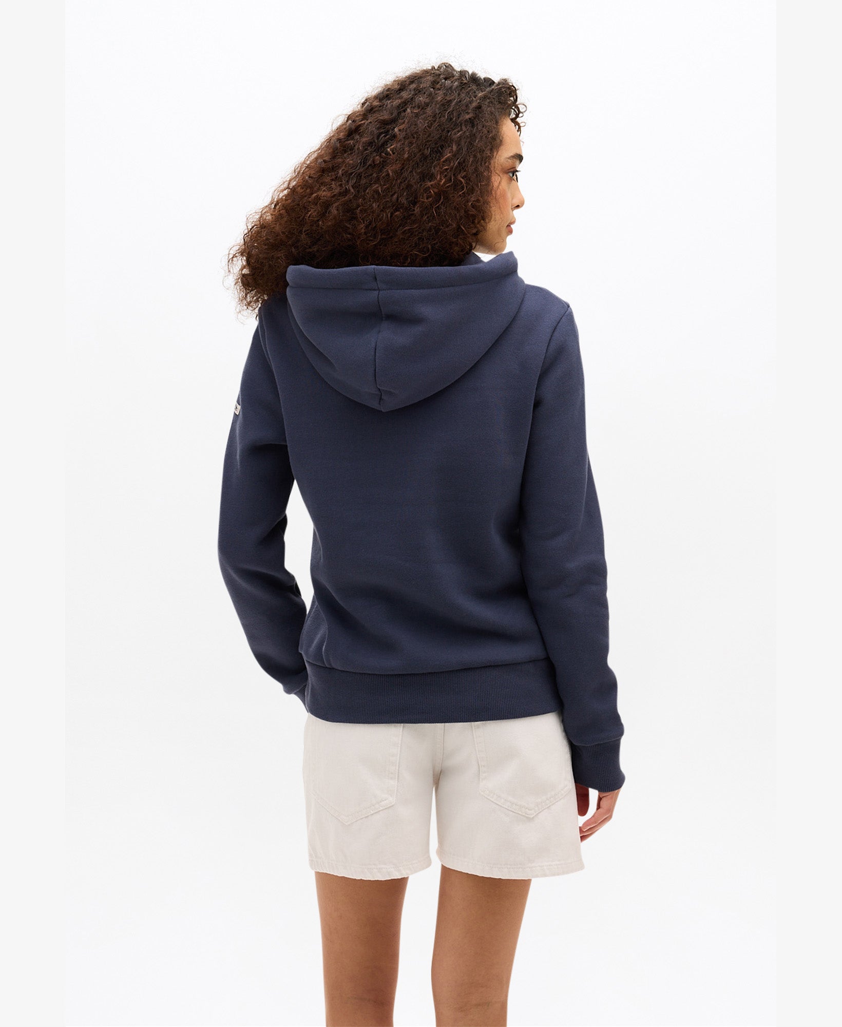 Vintage Logo Metallic Hoodie | Lauren Navy