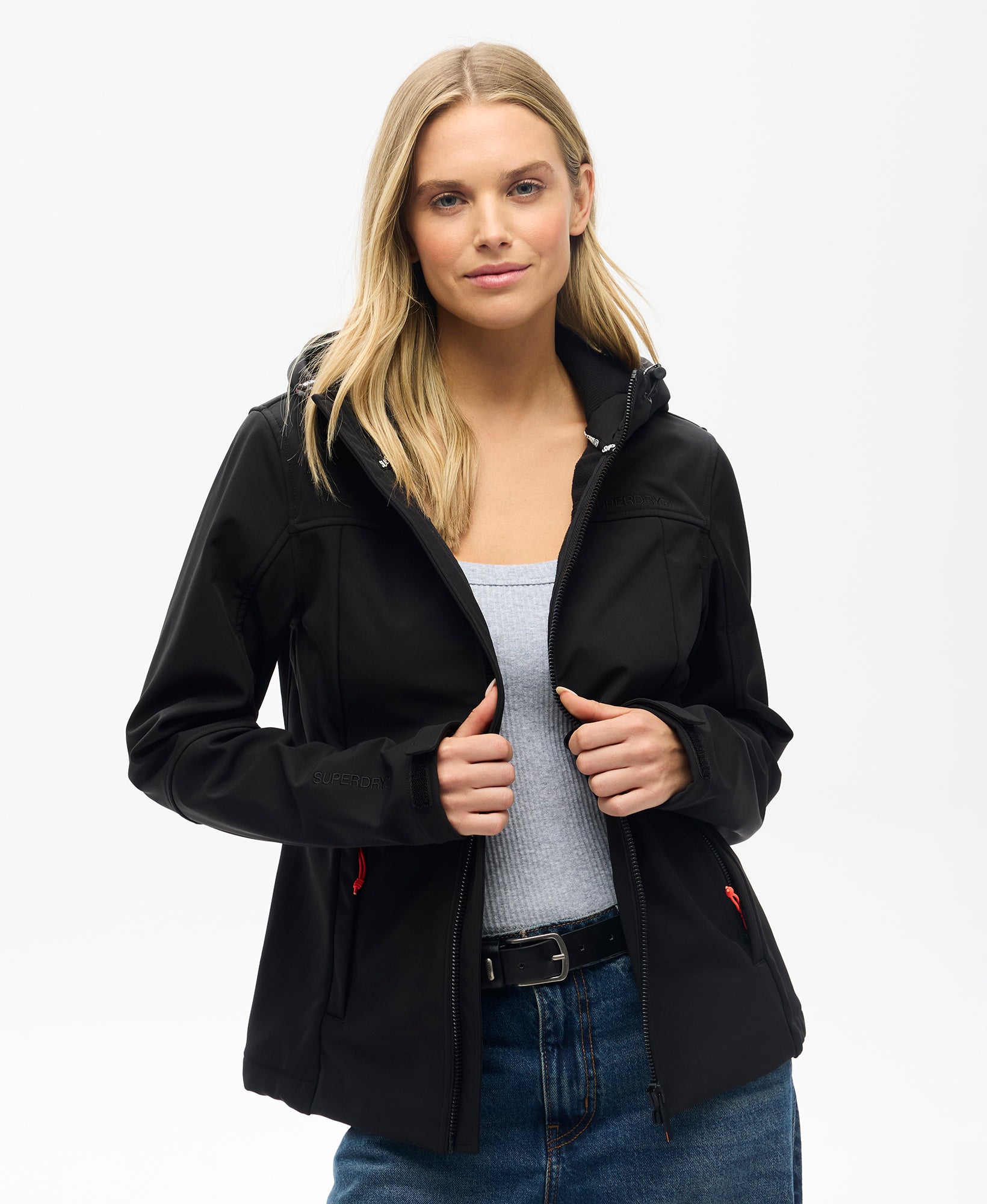 Hooded Classic Trekker Slim Fit Jacket | Black