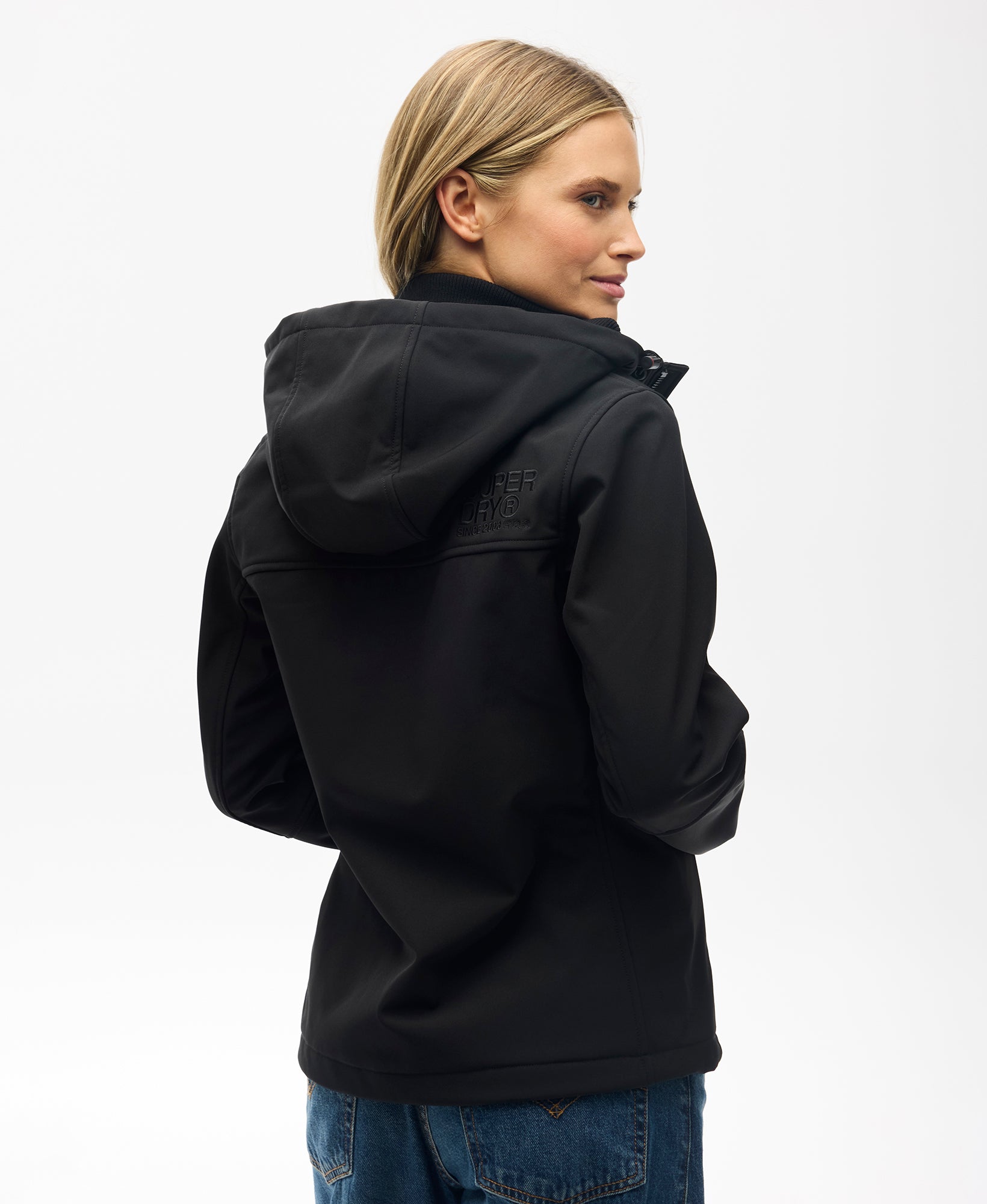 Hooded Classic Trekker Slim Fit Jacket | Black