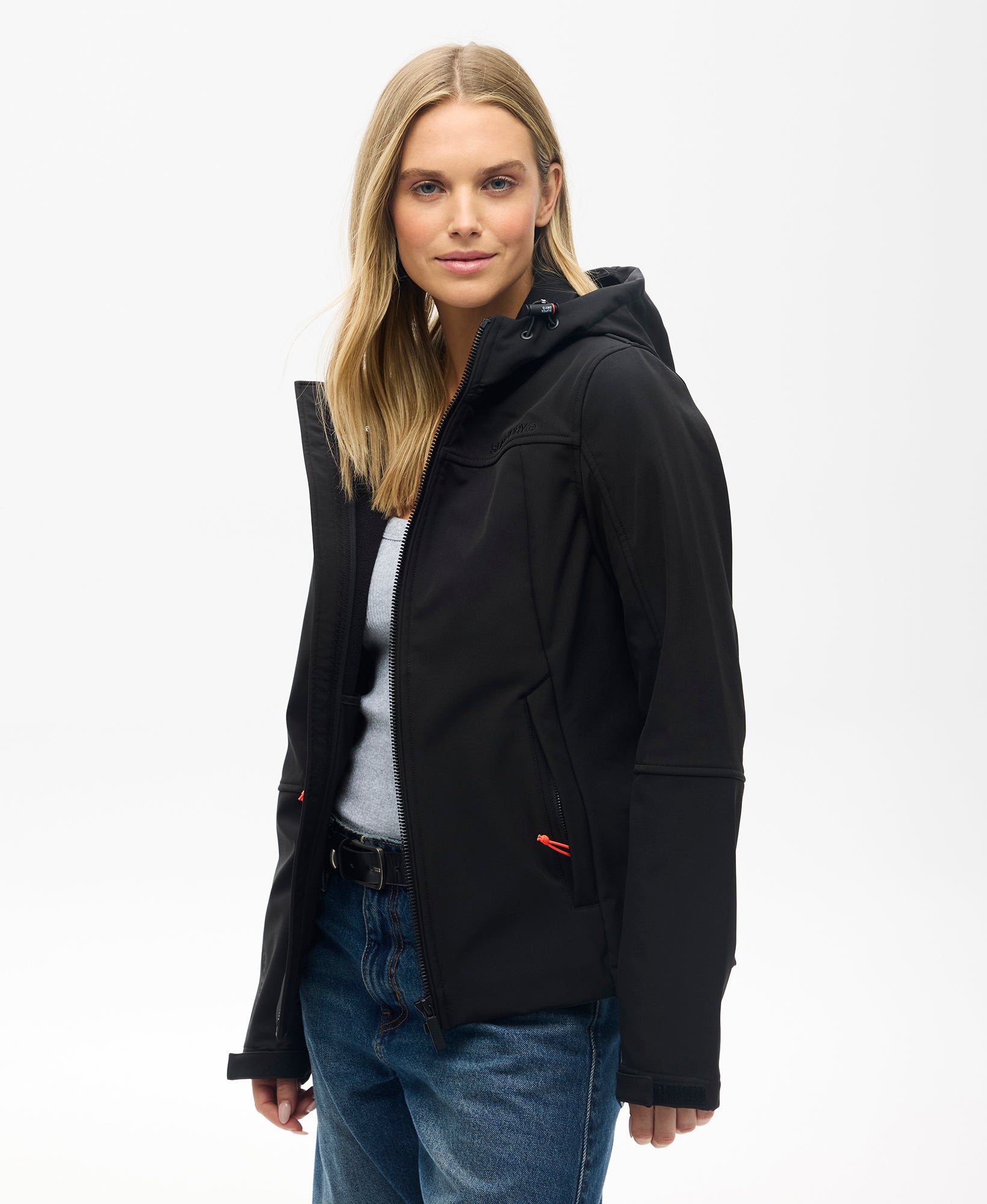 Hooded Classic Trekker Slim Fit Jacket | Black