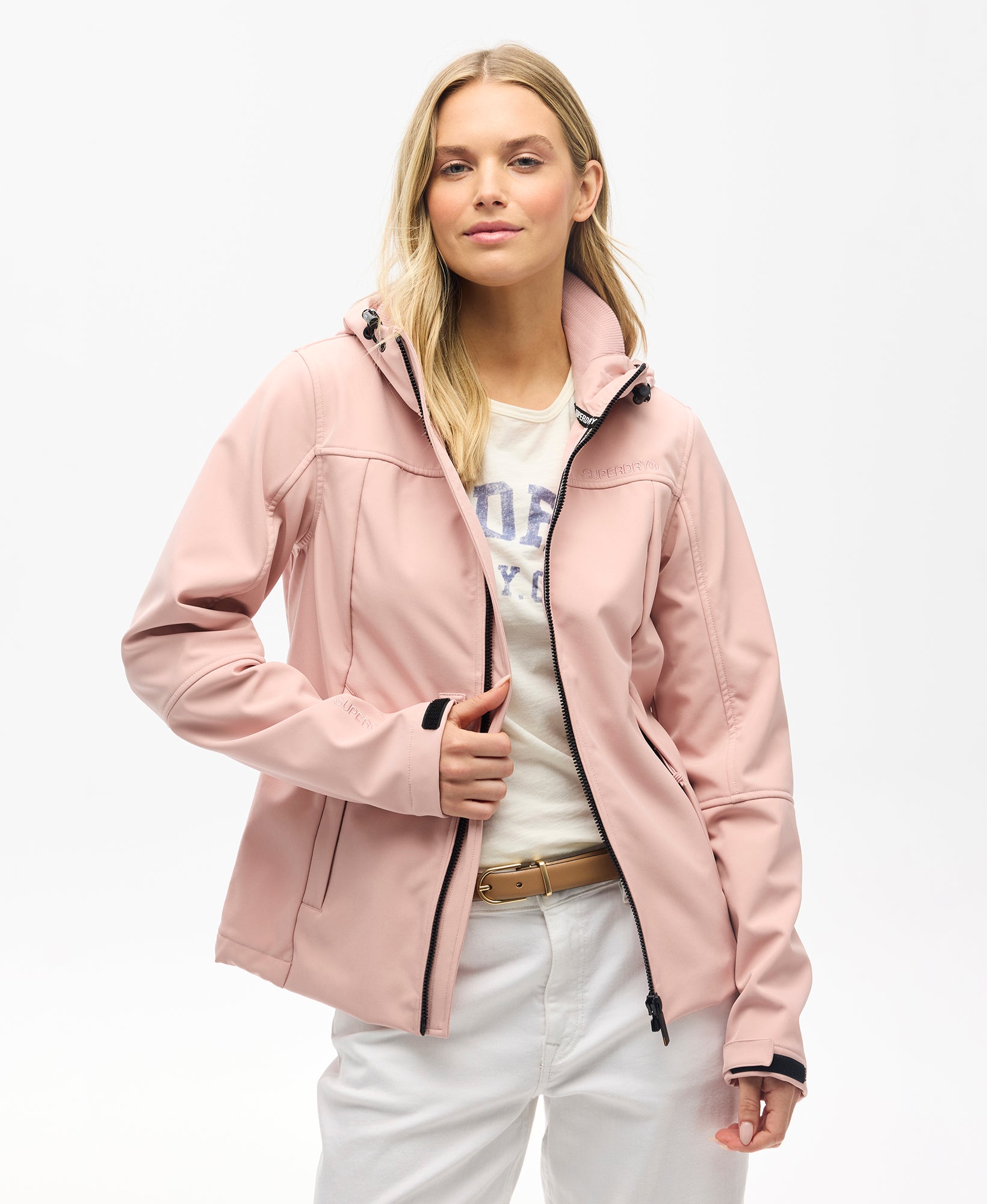 Hooded Classic Trekker Slim Fit Jacket | Vintage Blush Pink