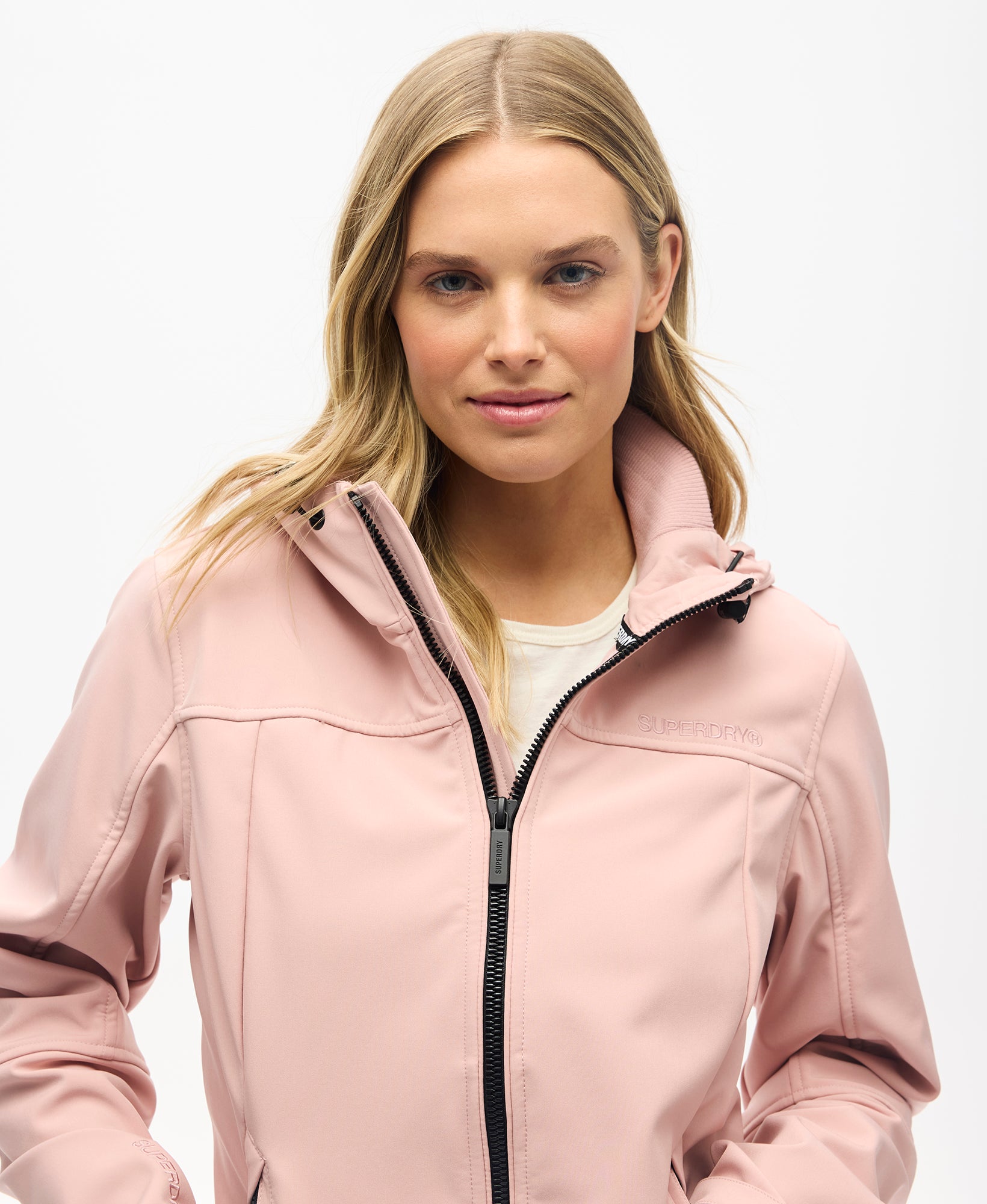 Hooded Classic Trekker Slim Fit Jacket | Vintage Blush Pink