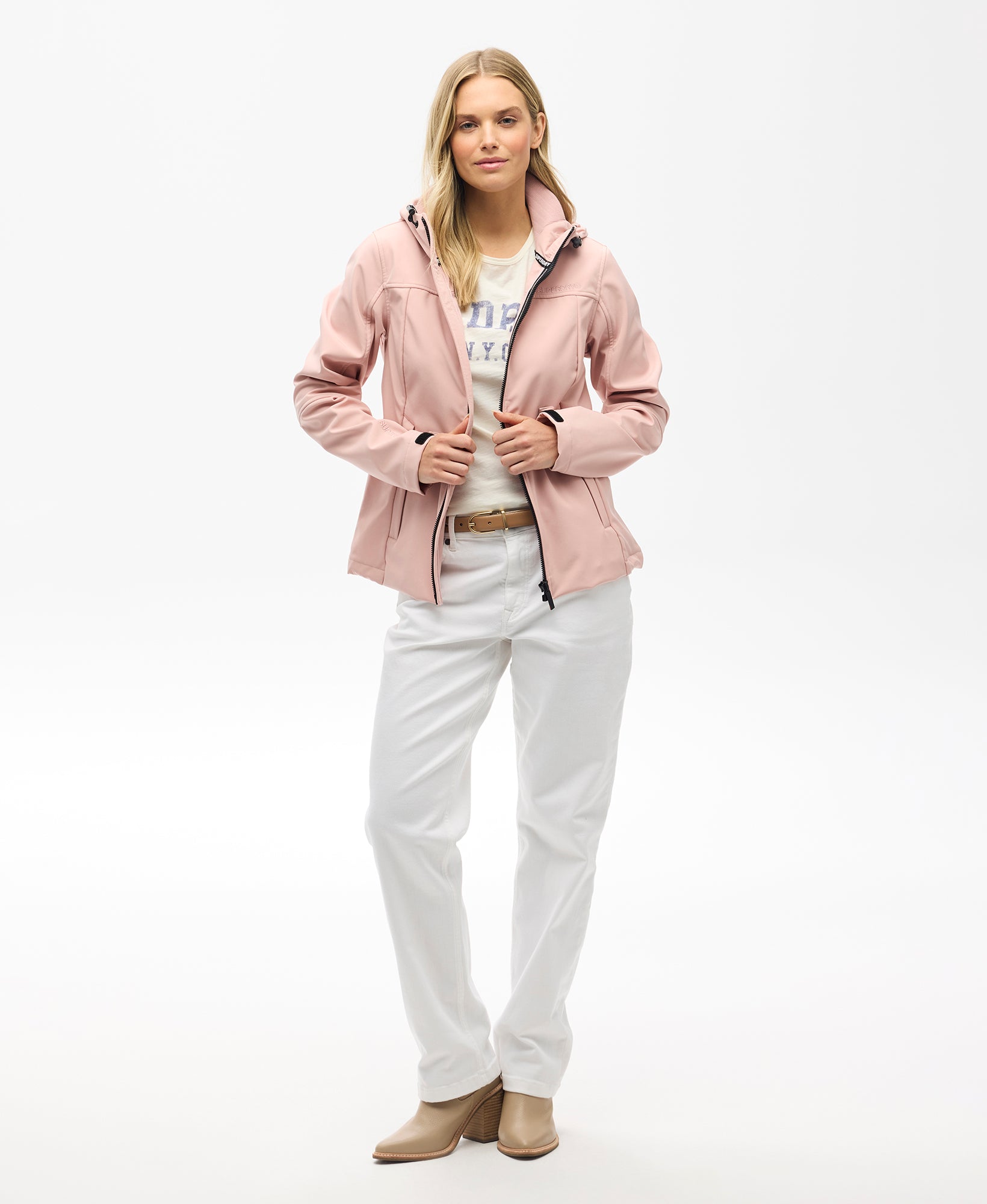 Hooded Classic Trekker Slim Fit Jacket | Vintage Blush Pink