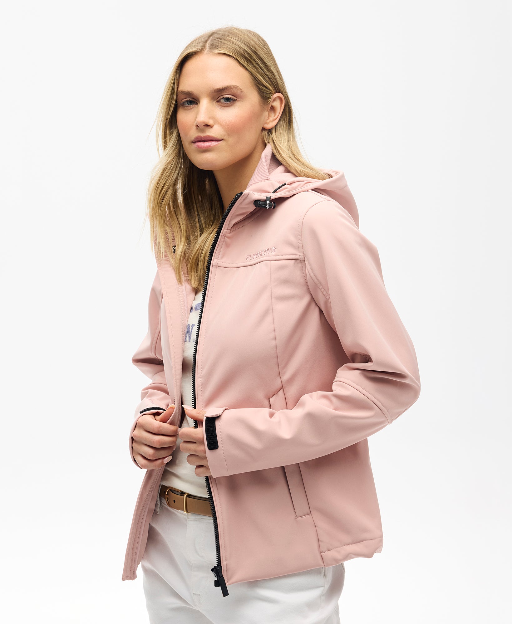 Hooded Classic Trekker Slim Fit Jacket | Vintage Blush Pink