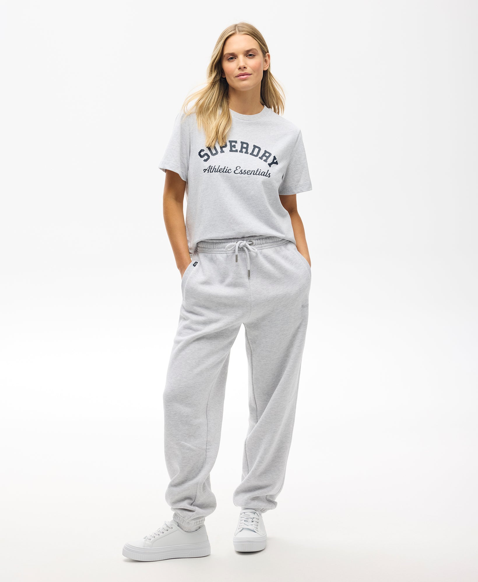 Essential Slim Fit Joggers | Glacier Grey Marle