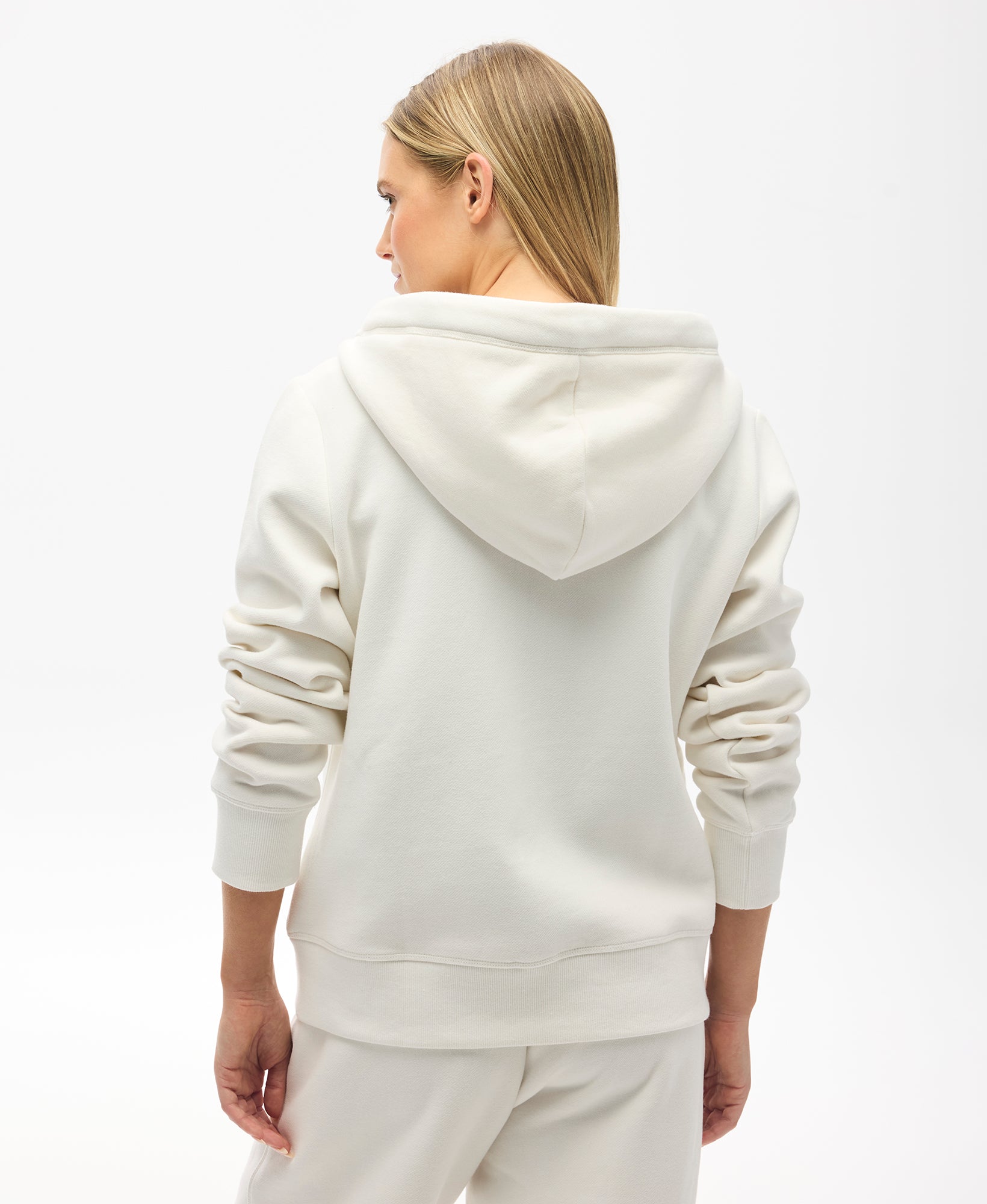 Essential Zip Slim Fit Hoodie | Off White