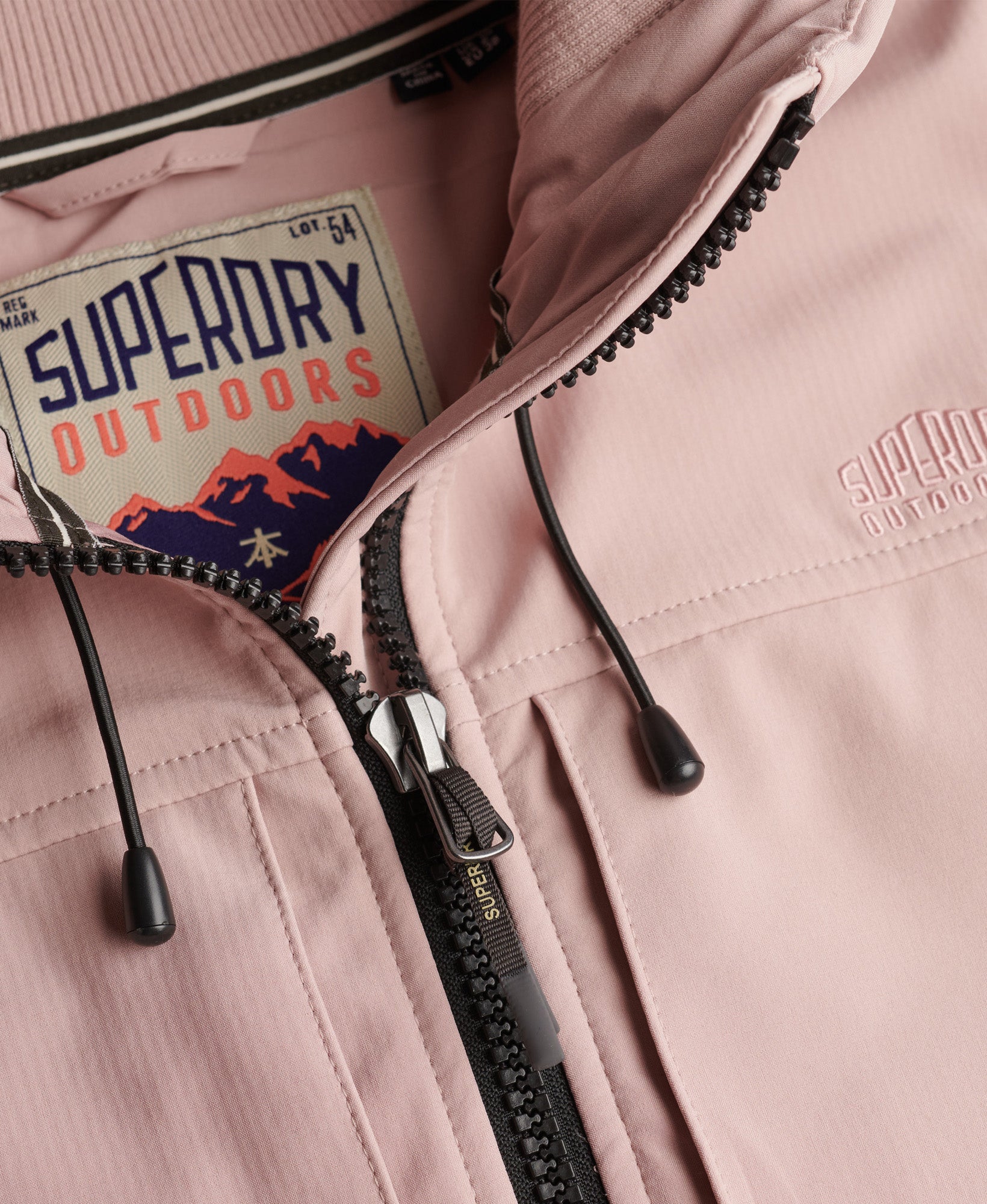 Hooded Colourblock Trekker Slim Fit Jacket | Adobe Rose/Off White