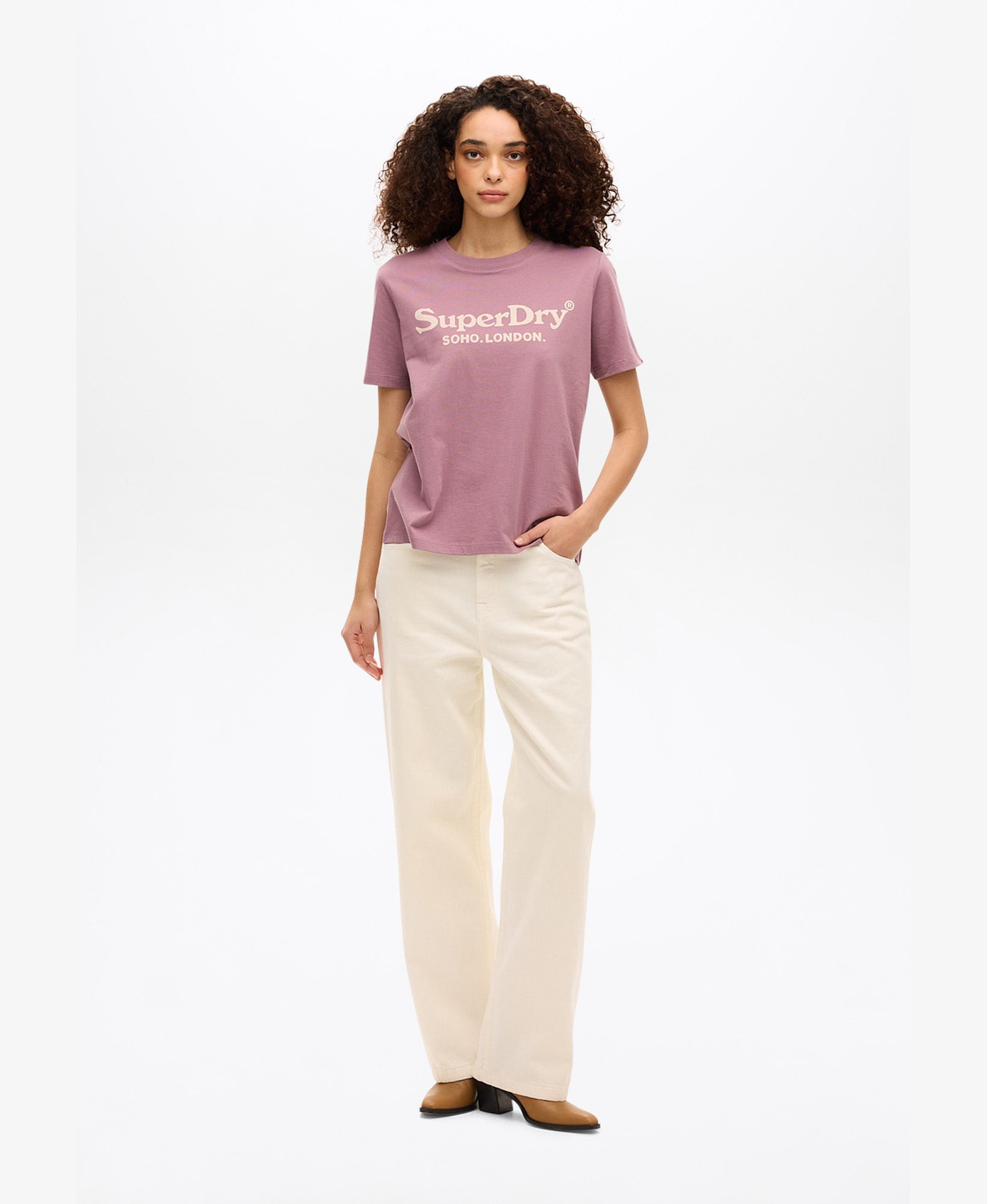 Venue Metallic Graphic Tee | Grape Shake Purple