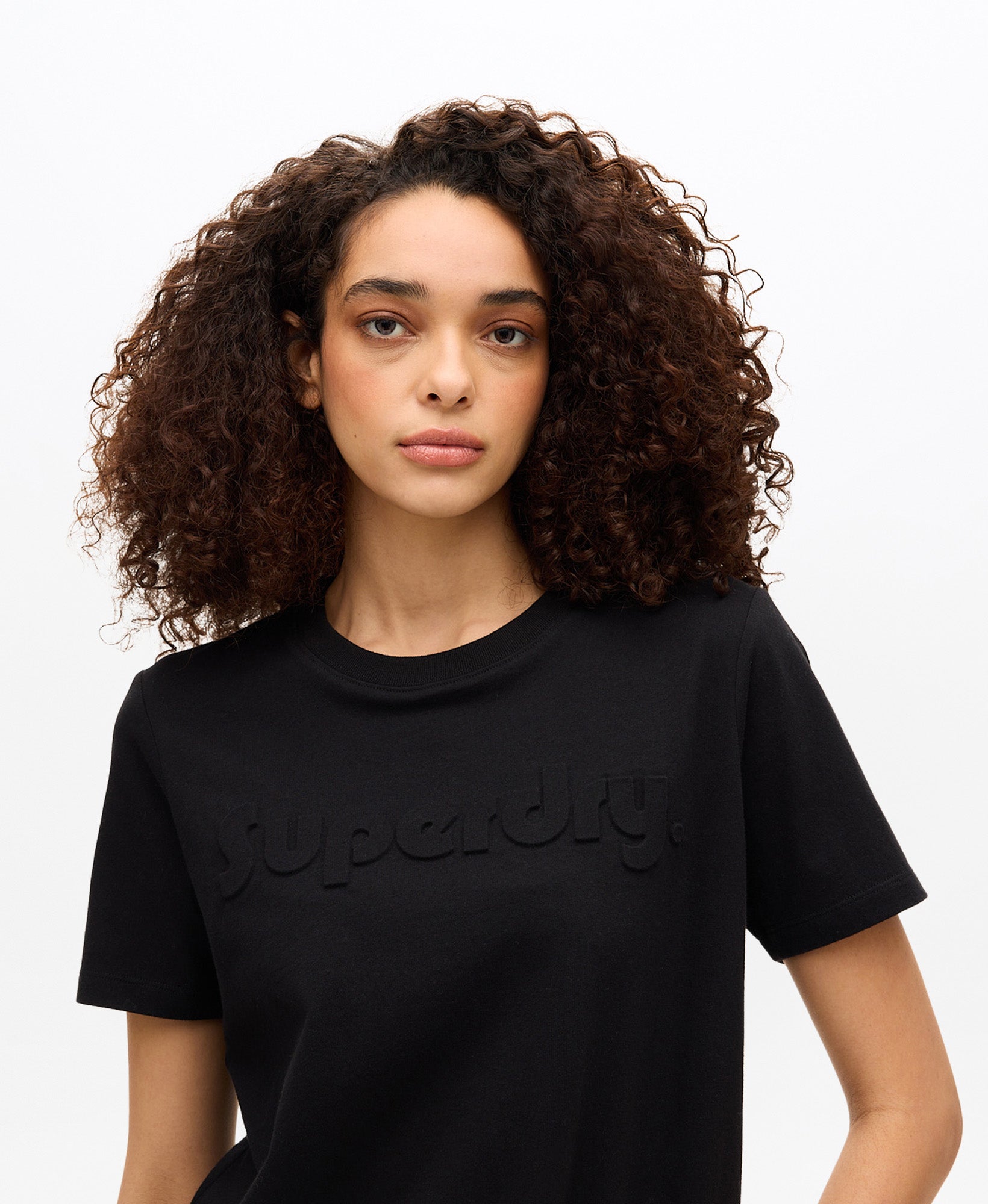 Embossed Logo Graphic Tee | Black