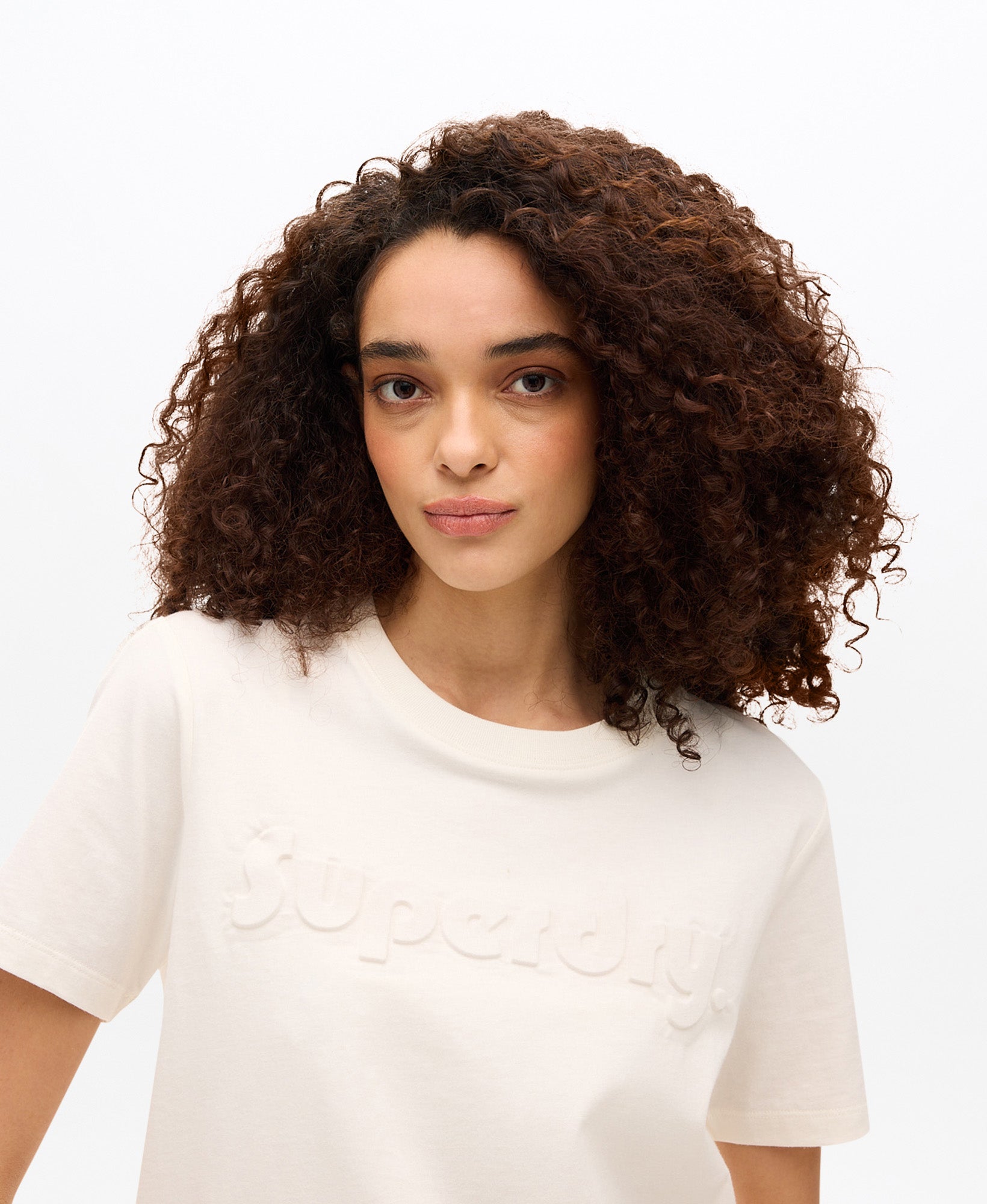 Embossed Logo Graphic Tee | New Chalk White