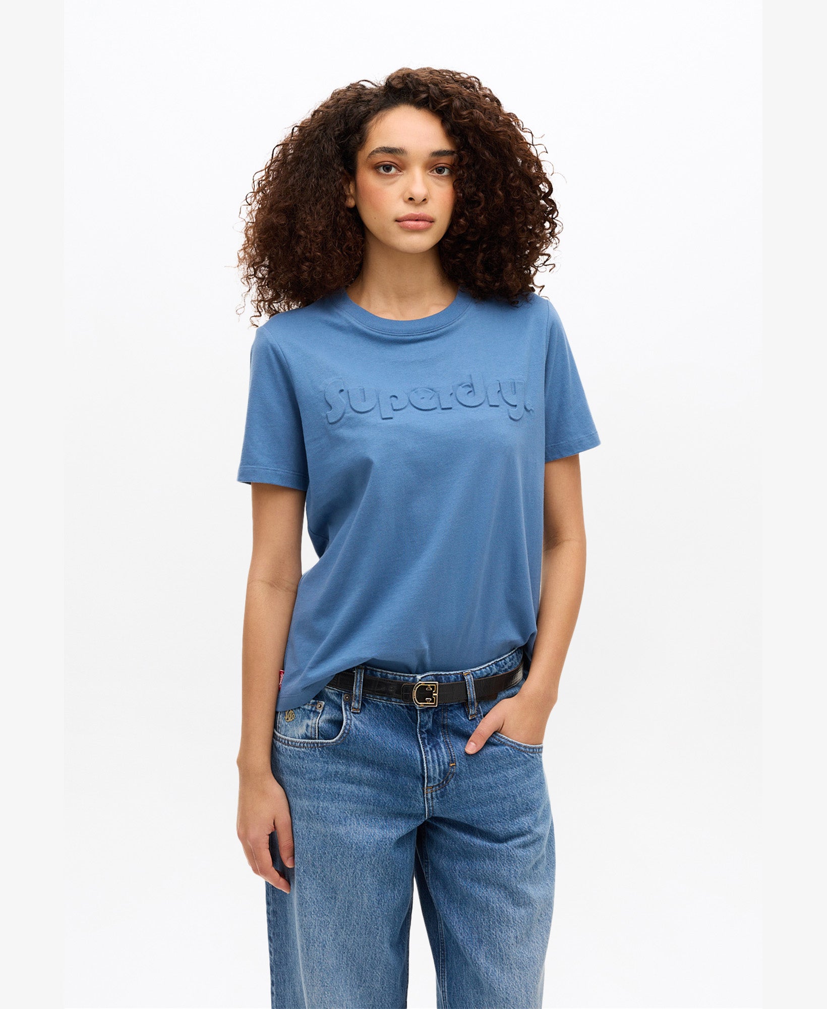 Embossed Logo Graphic Tee | Wedgewood Blue