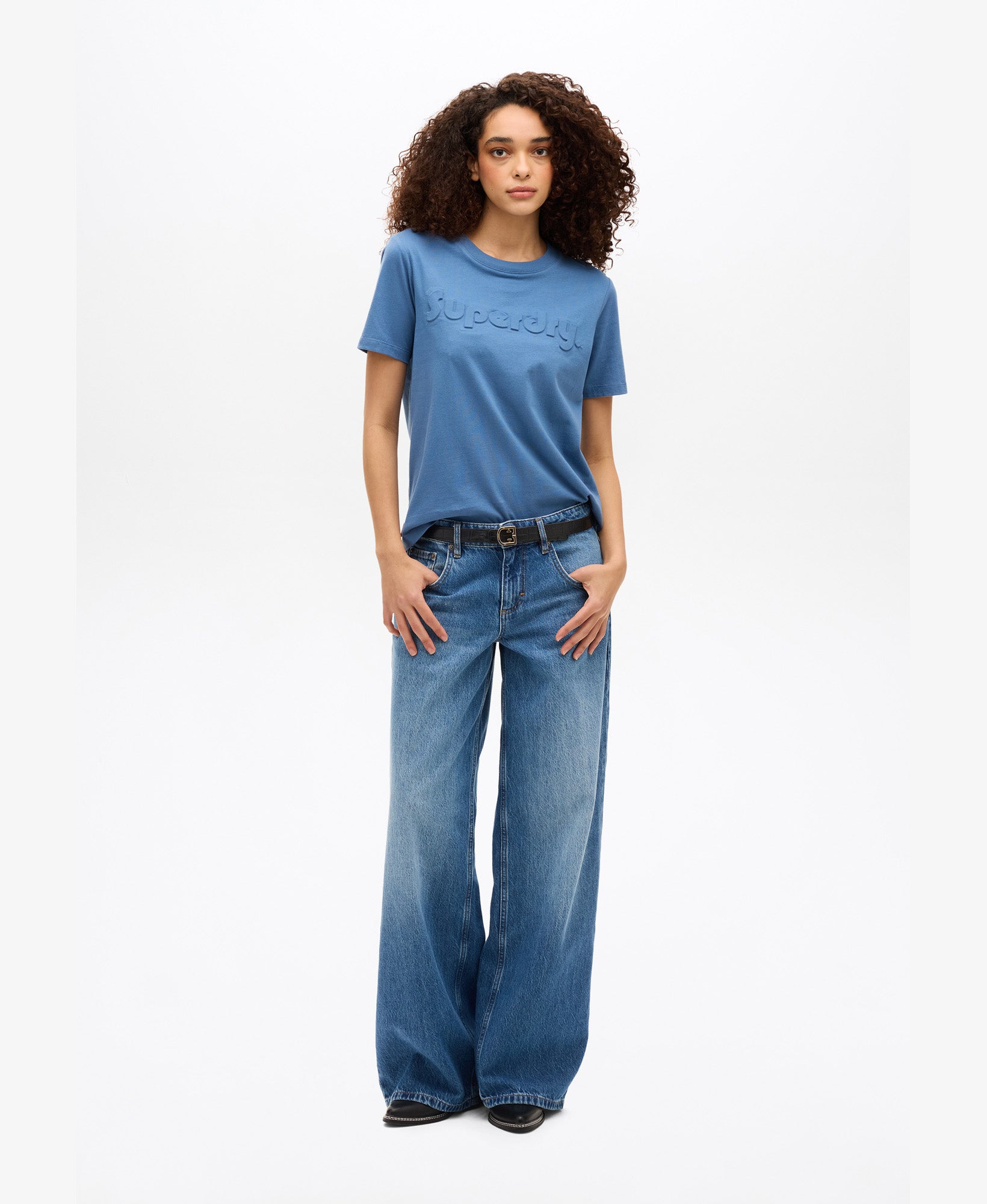 Embossed Logo Graphic Tee | Wedgewood Blue