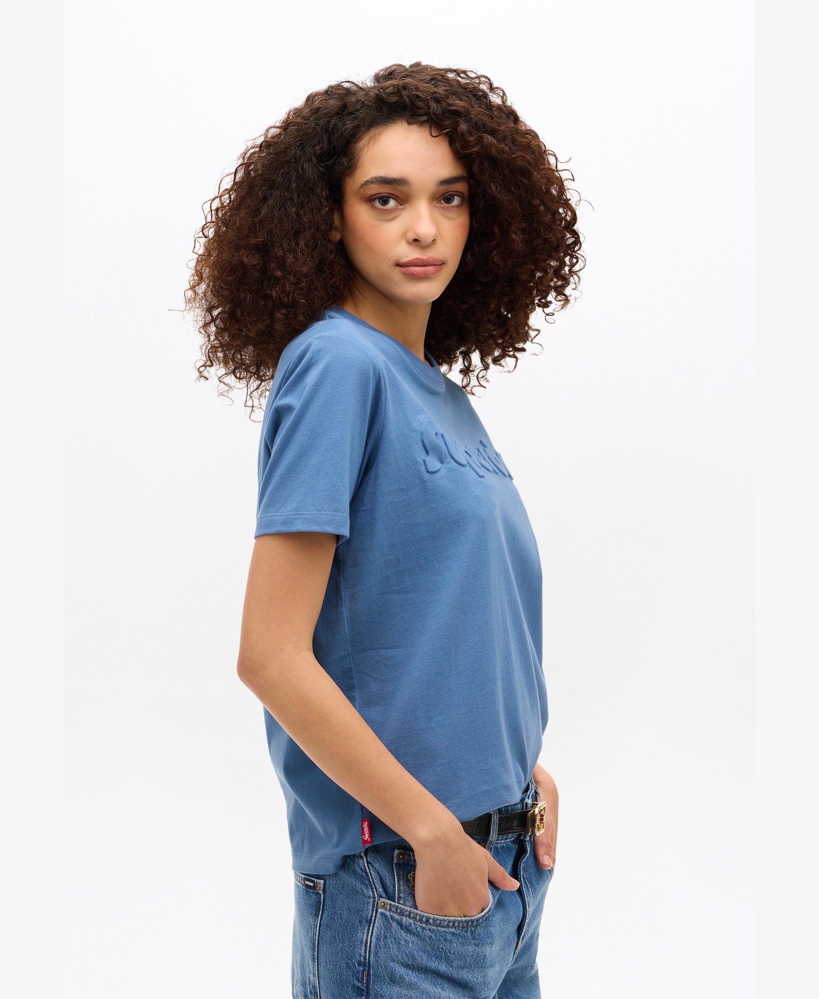 Embossed Logo Graphic Tee | Wedgewood Blue