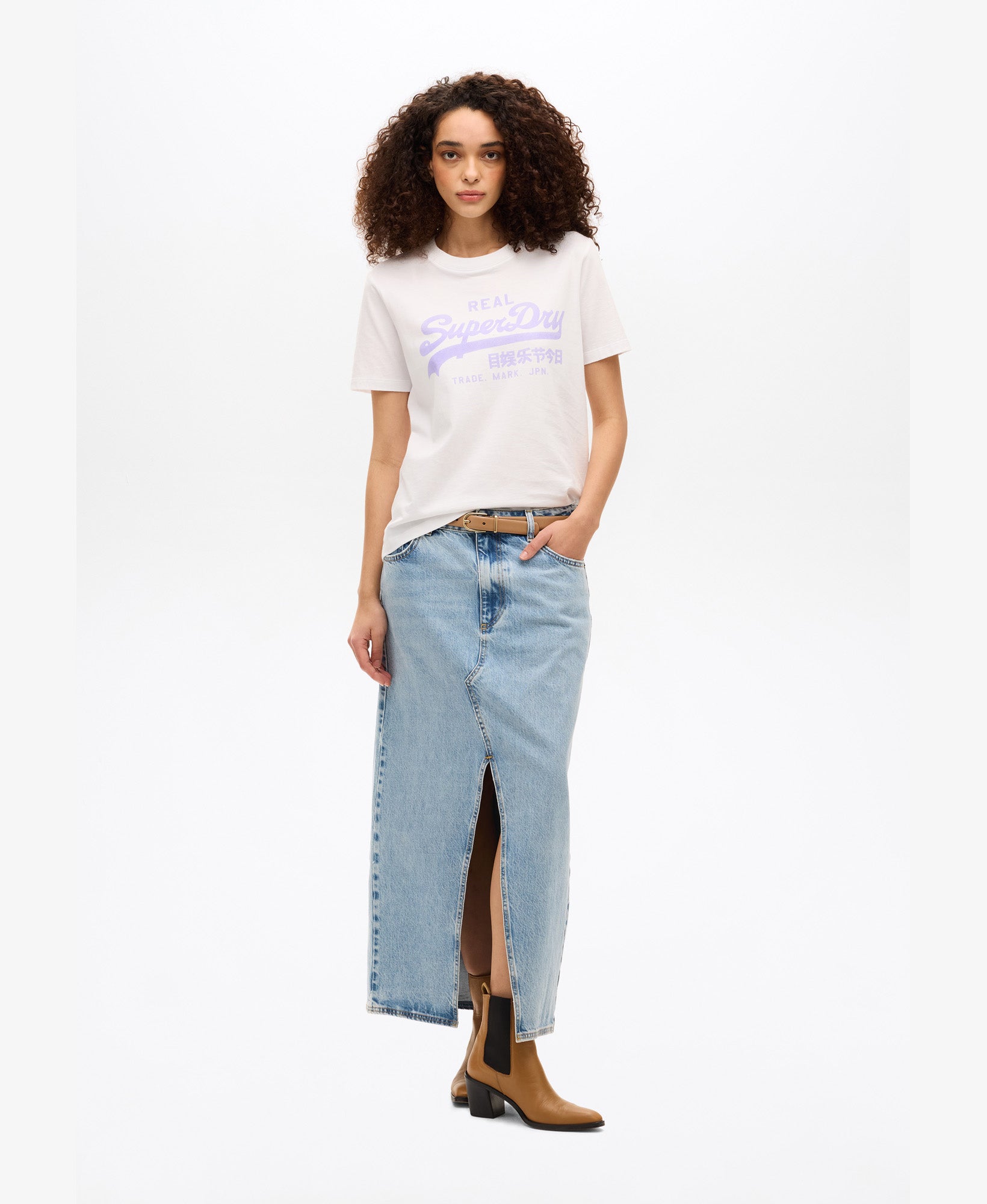 Vintage Logo Relaxed Tee | Optic/Purple