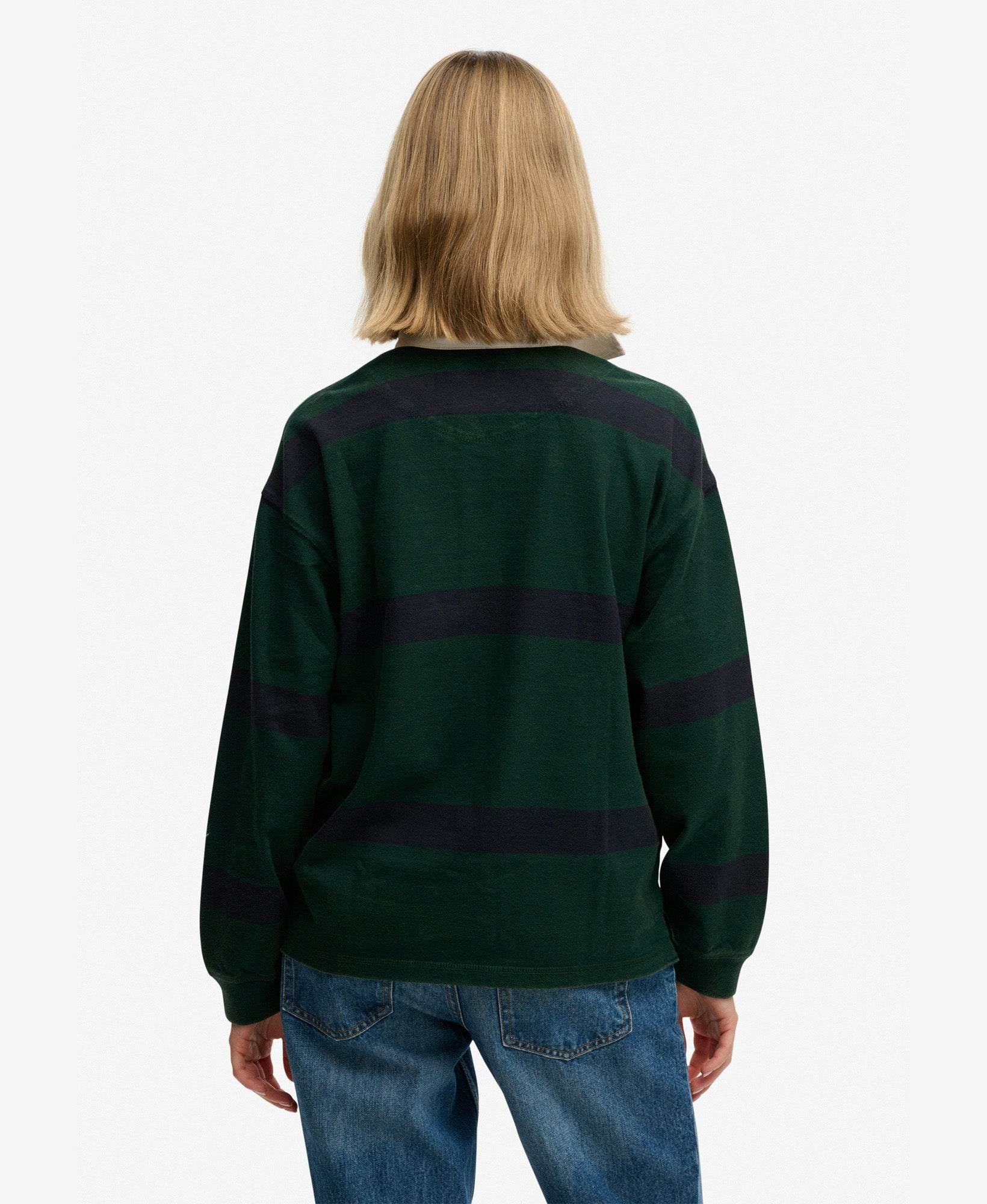 Heritage Stripe Rugby Top | Varsity Green