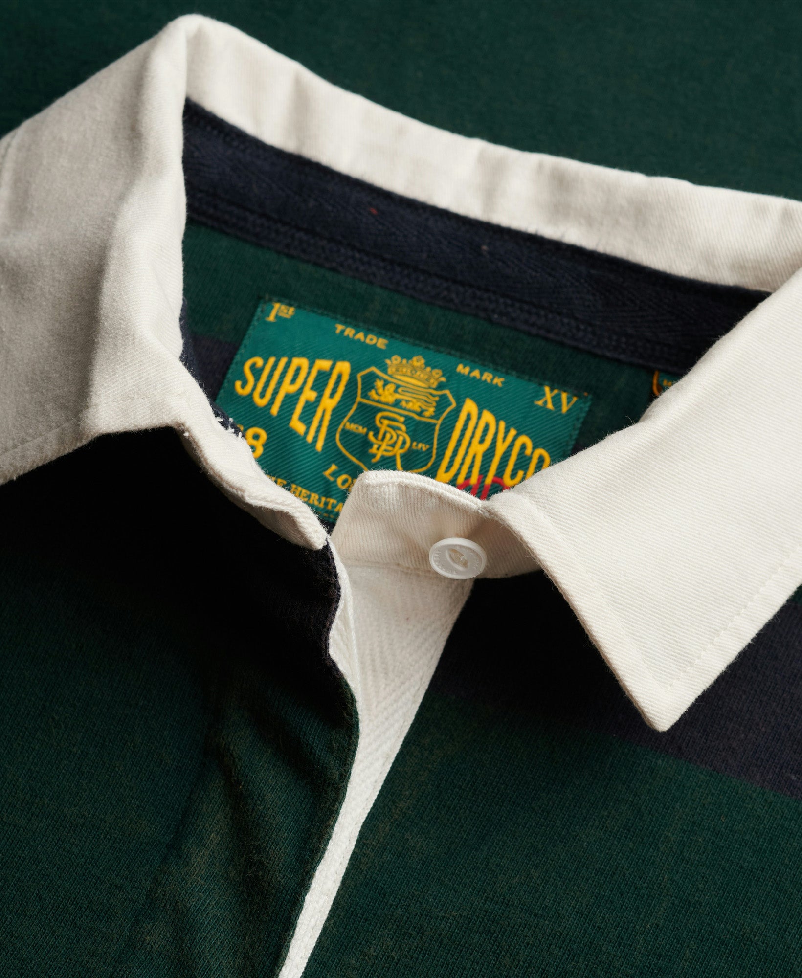 Heritage Stripe Rugby Top | Varsity Green