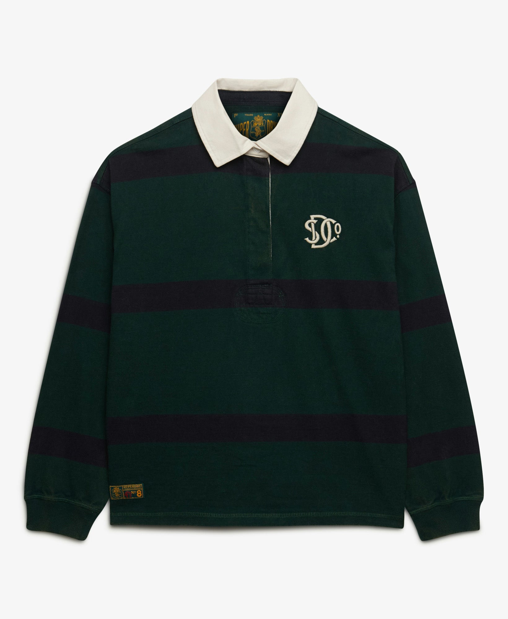 Heritage Stripe Rugby Top | Varsity Green