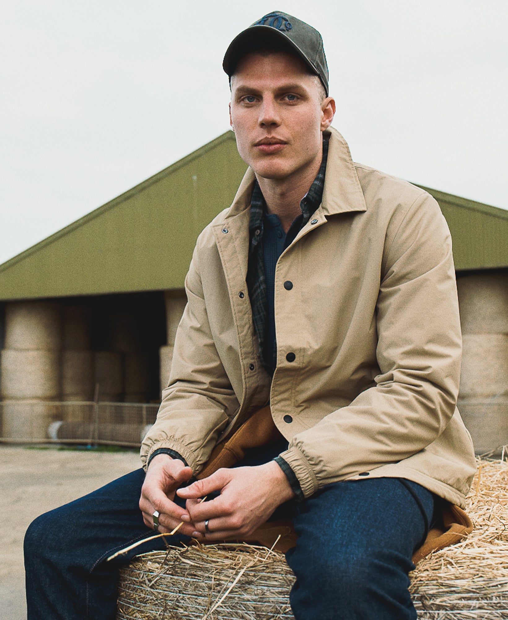 Nylon Coach Jacket | Classic Tan Brown