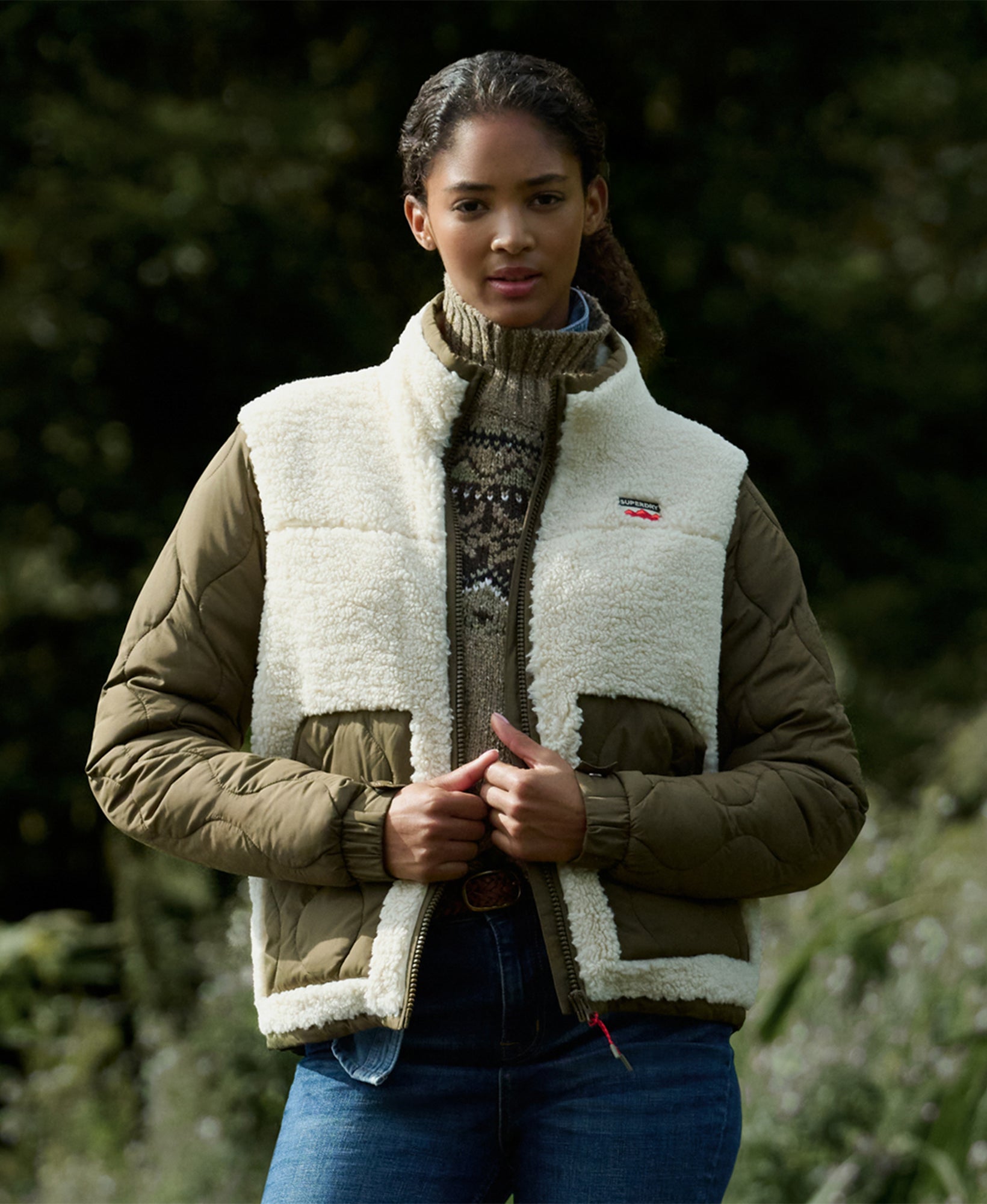 Fleece Hybrid Jacket | Oatmeal Beige