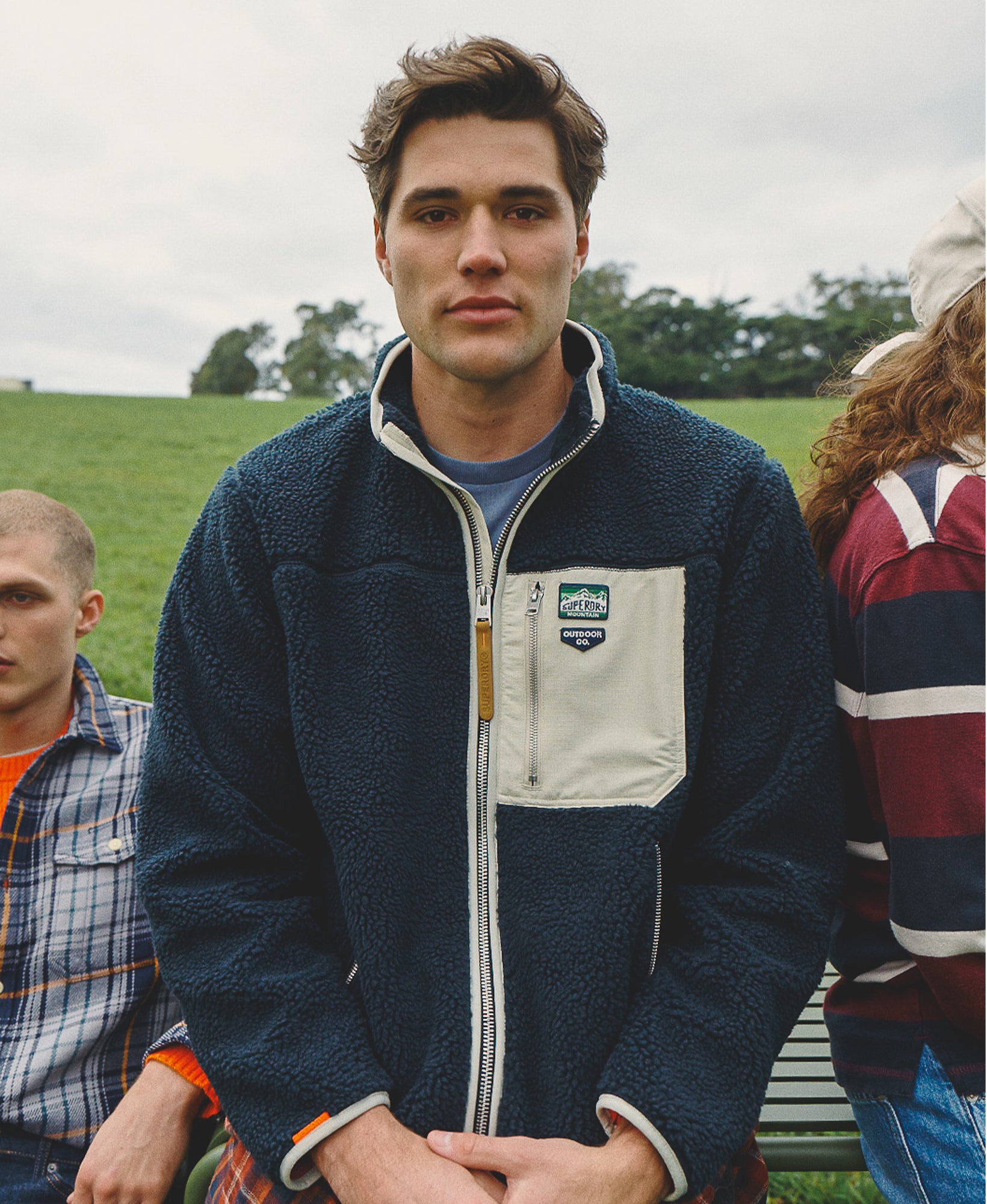 Vintage Retro Full Zip Fleece | Eclipse Navy