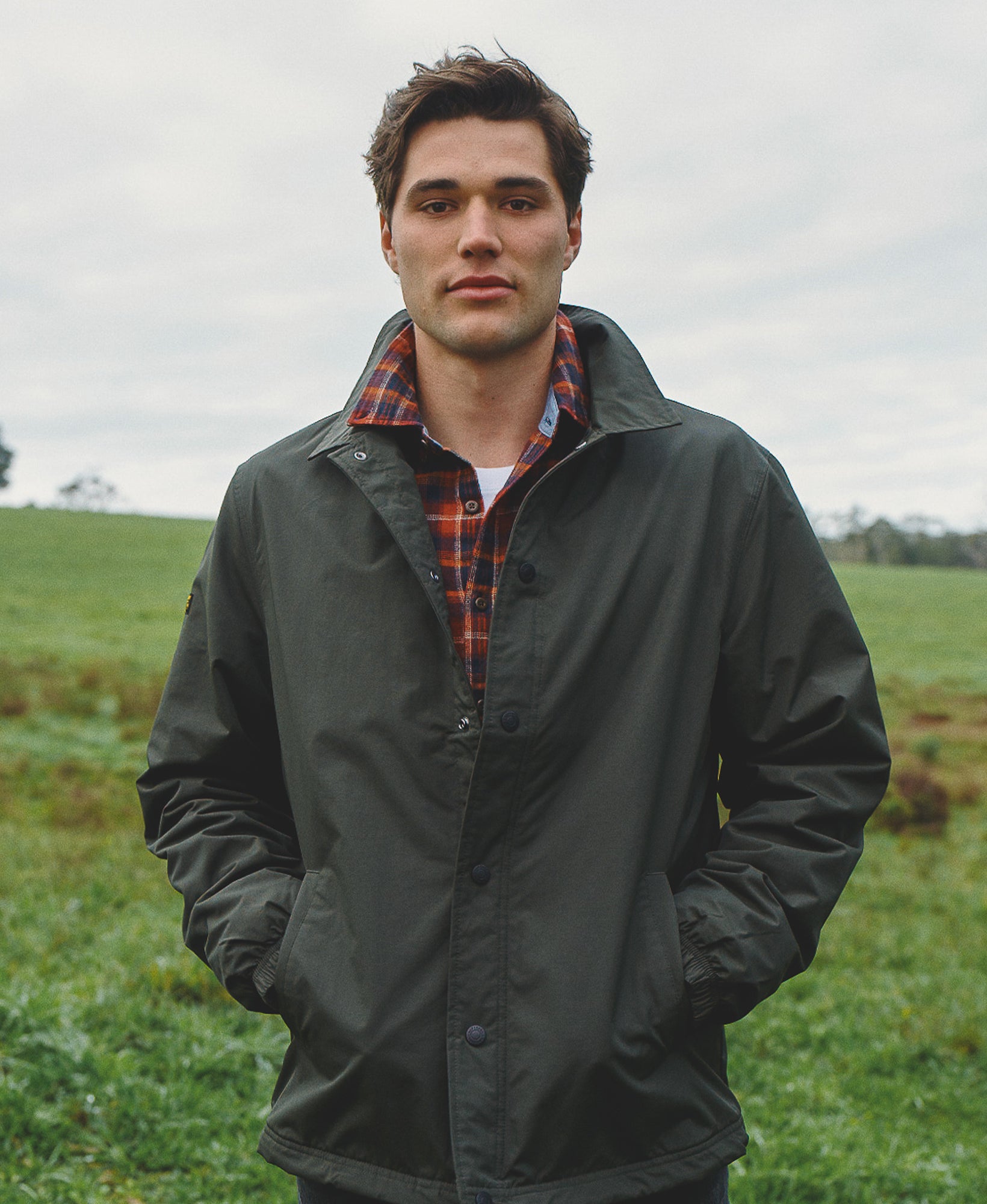 Nylon Coach Jacket | Surplus Goods Olive Green