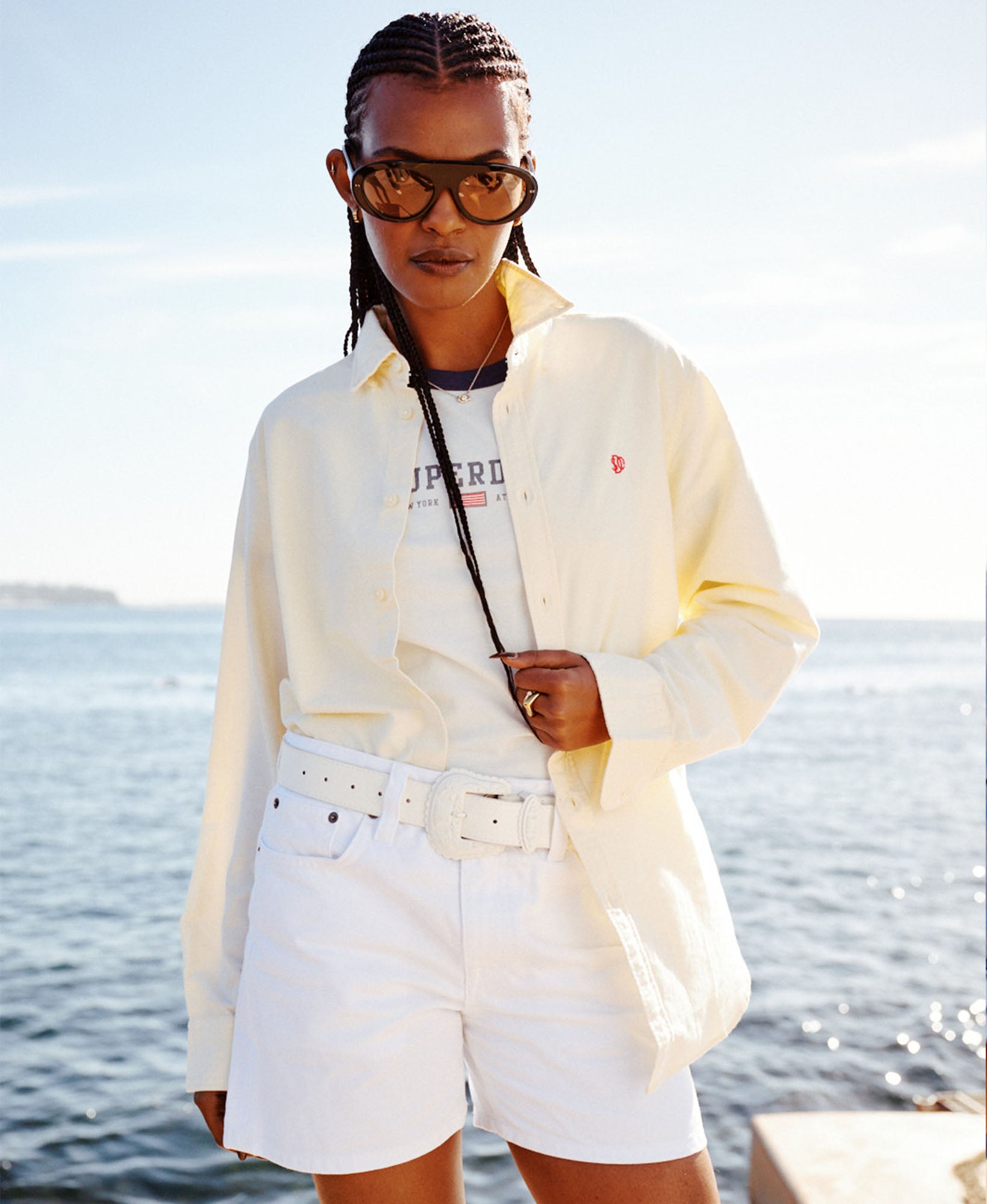 Slim Oxford Button Down Long Sleeve Shirt | Pastel Yellow