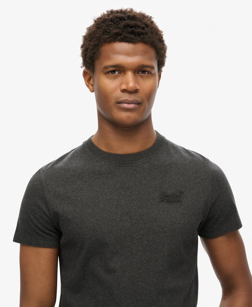 Essential Logo Emb Tee | Raven Black Marle