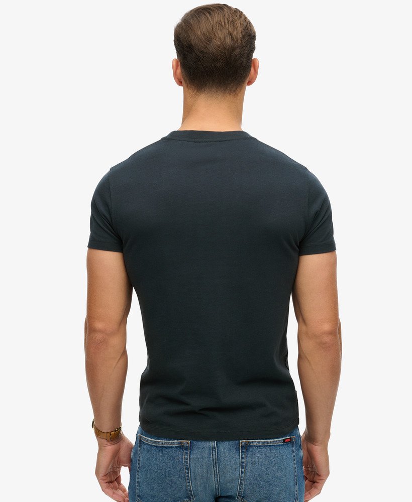 Essential Logo Embroidered Slim Fit Tee | Eclipse Navy