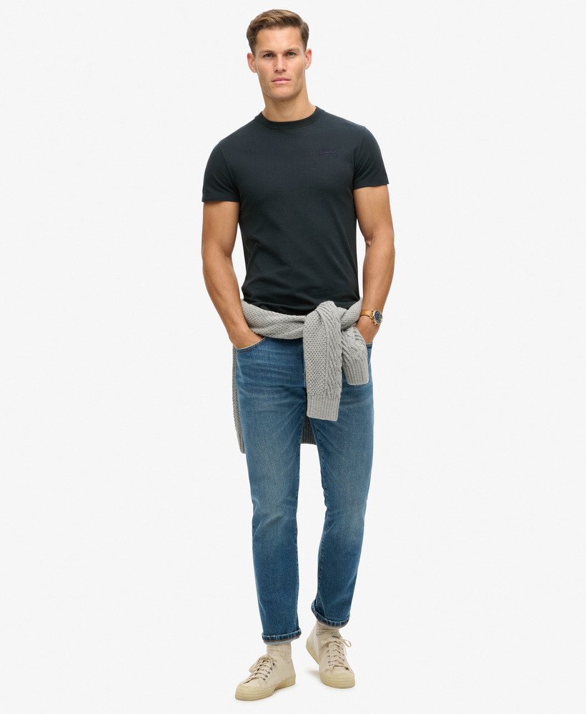 Essential Logo Embroidered Slim Fit Tee | Eclipse Navy