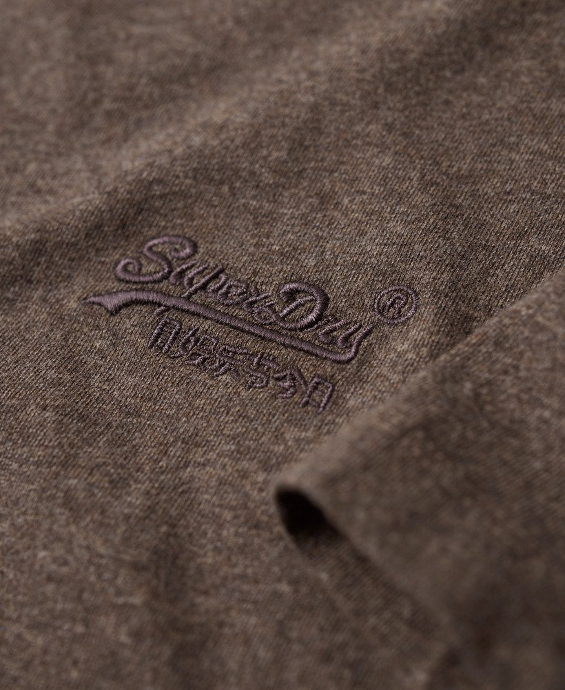Essential Logo Embroidered Slim Fit Tee | Cocoa Brown Marle