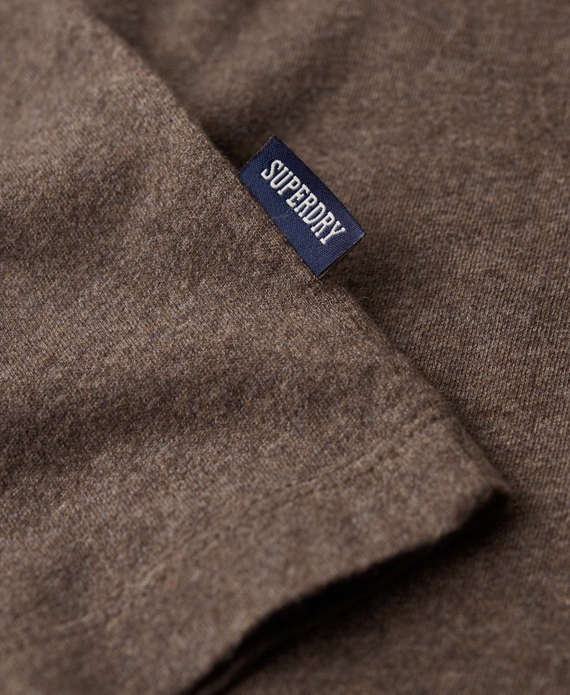 Essential Logo Embroidered Slim Fit Tee | Cocoa Brown Marle