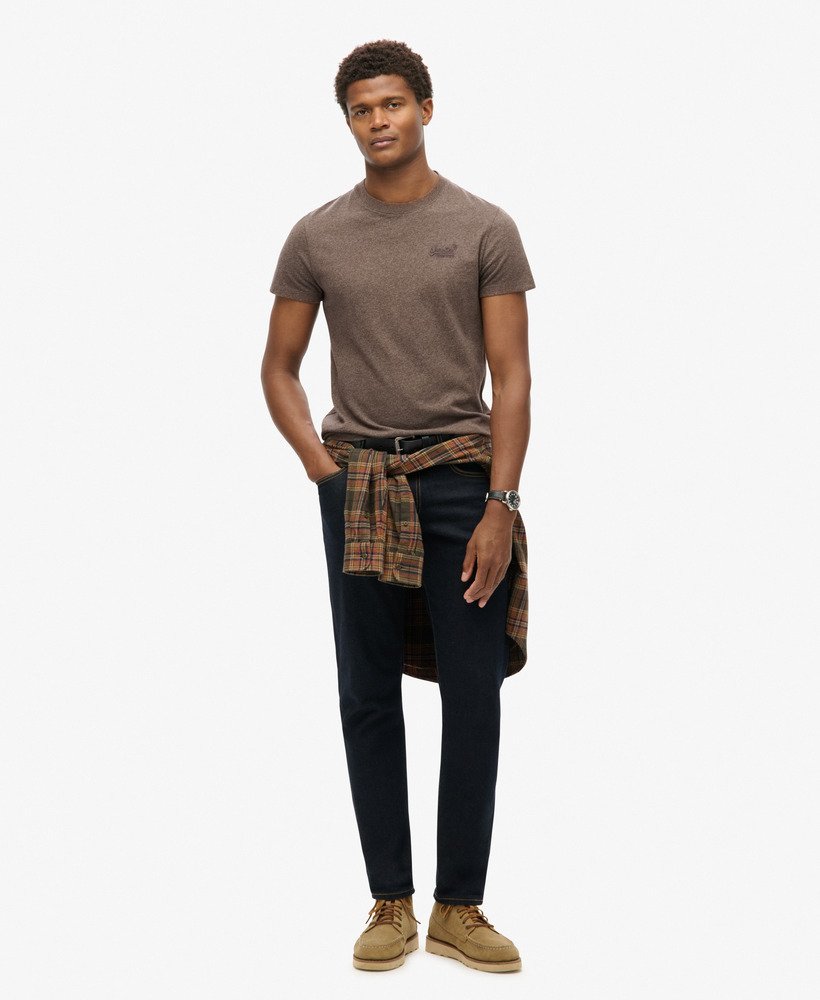 Essential Logo Embroidered Slim Fit Tee | Cocoa Brown Marle
