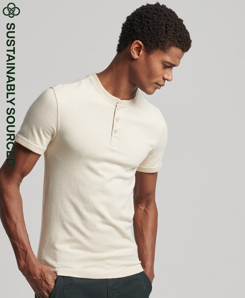 Fancy øve sig sej Vintage short Sleeve Henley T Shirt | Parchment White – Superdry