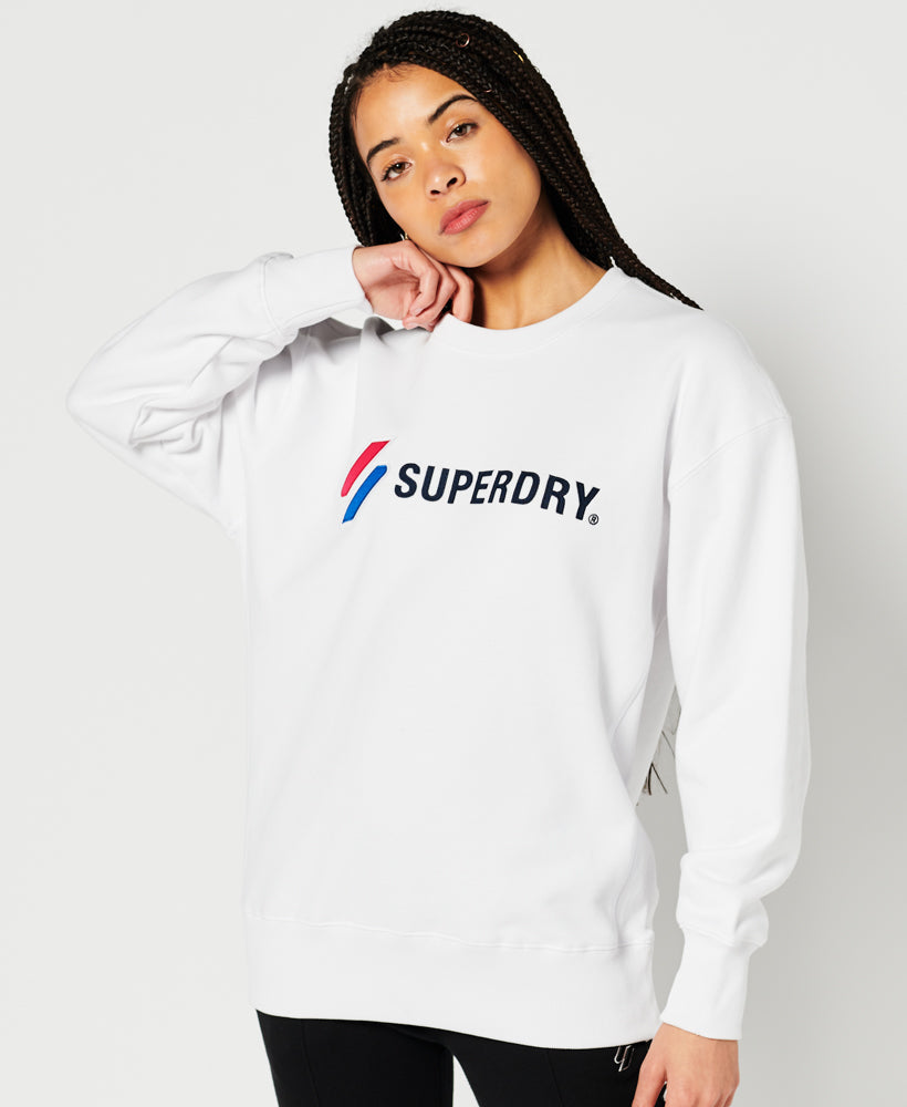 Code S Logo Applique Oversize Crew | Optic