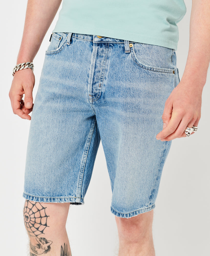 Vintage Straight Shorts | Beak Beat Up Blue