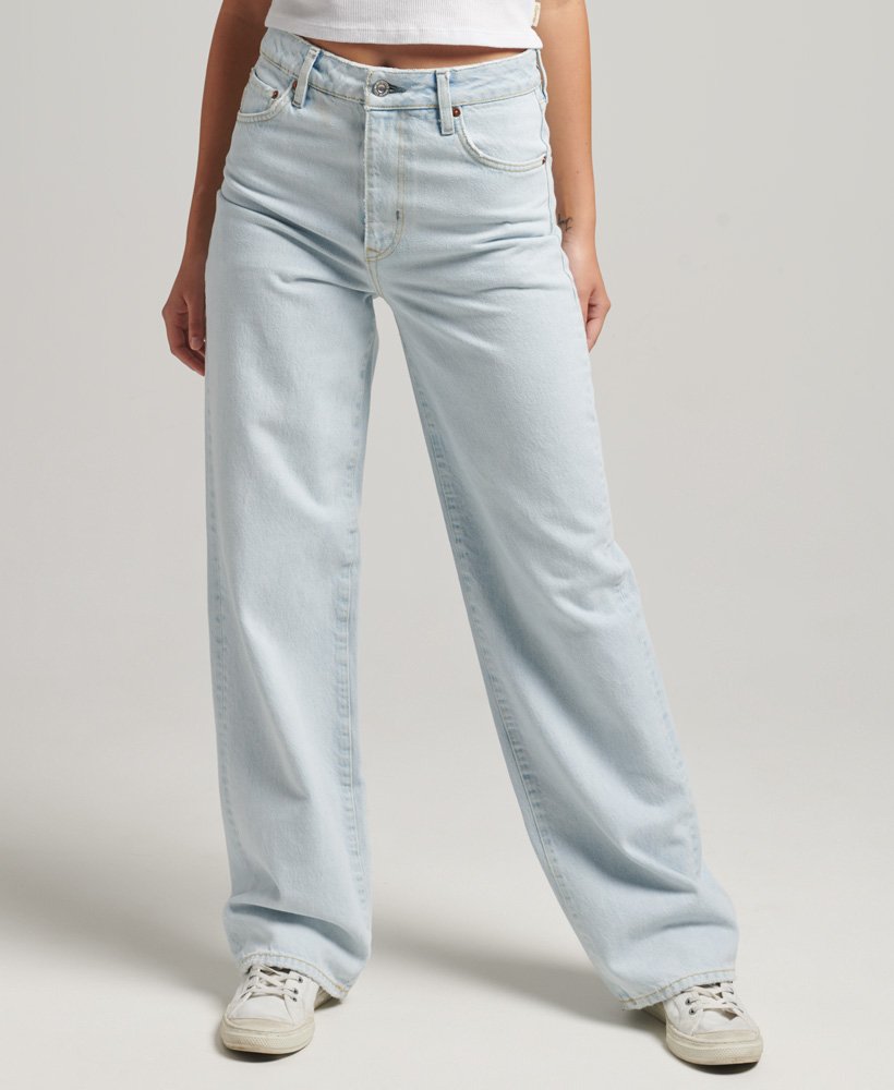 Vintage High Rise Straight Jeans | Light Indigo Vintage 30