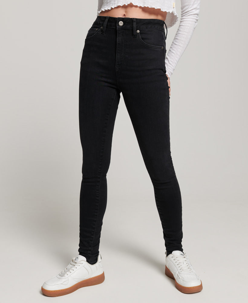 Vintage High Rise Skinny Jeans | Black Rinse 30