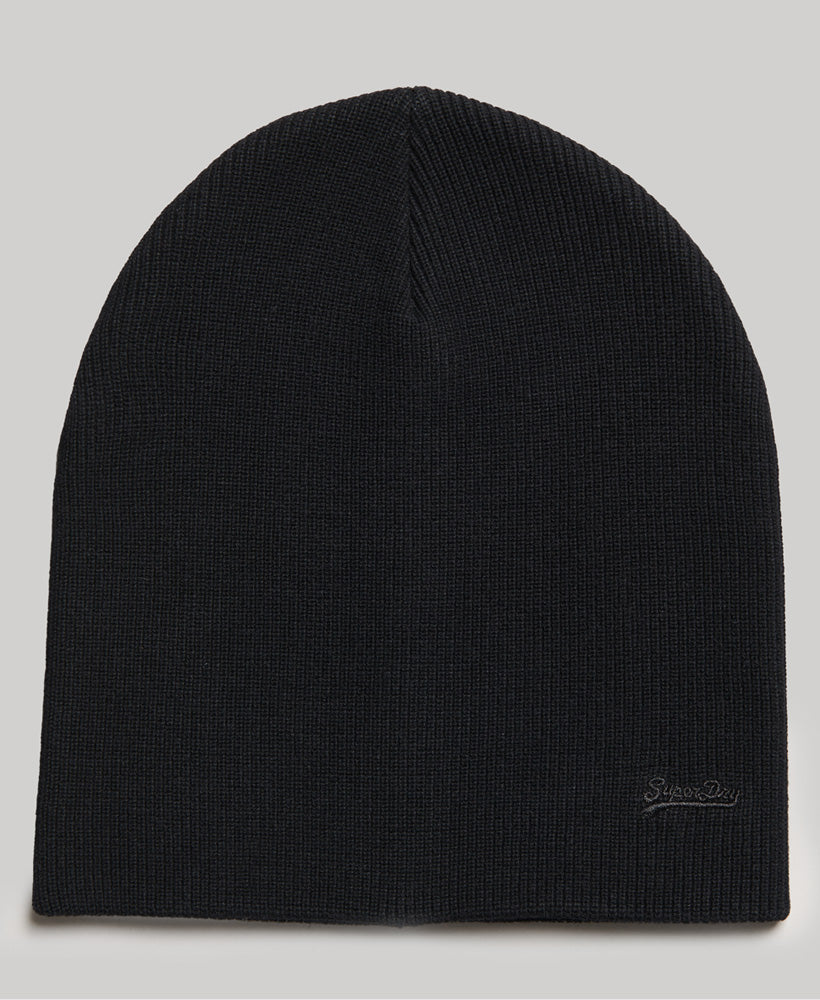 Orange Label Vintage Logo Beanie | Black
