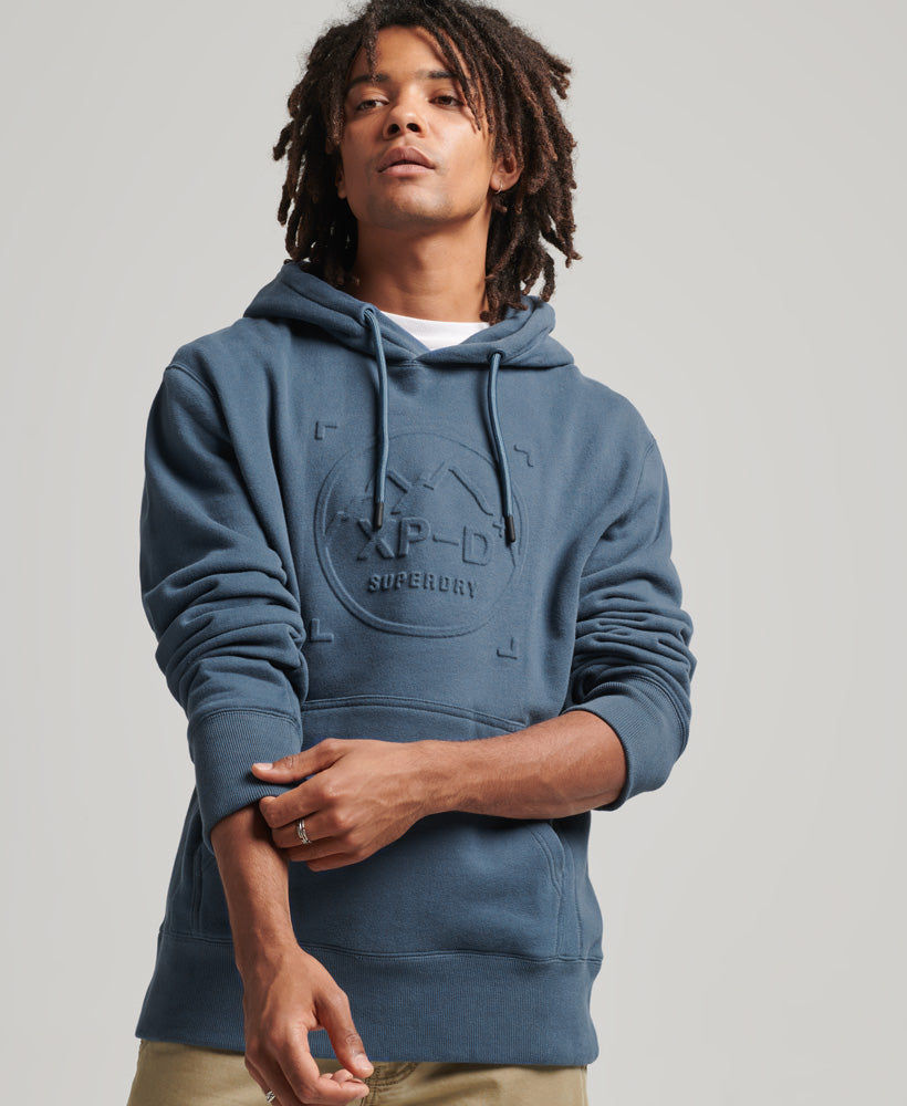 XPD Graphic Loose Crew Hoodie | Ensign Blue