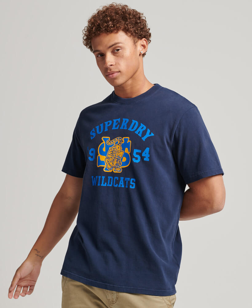 Vintage Collegiate T Shirt | Rich Navy