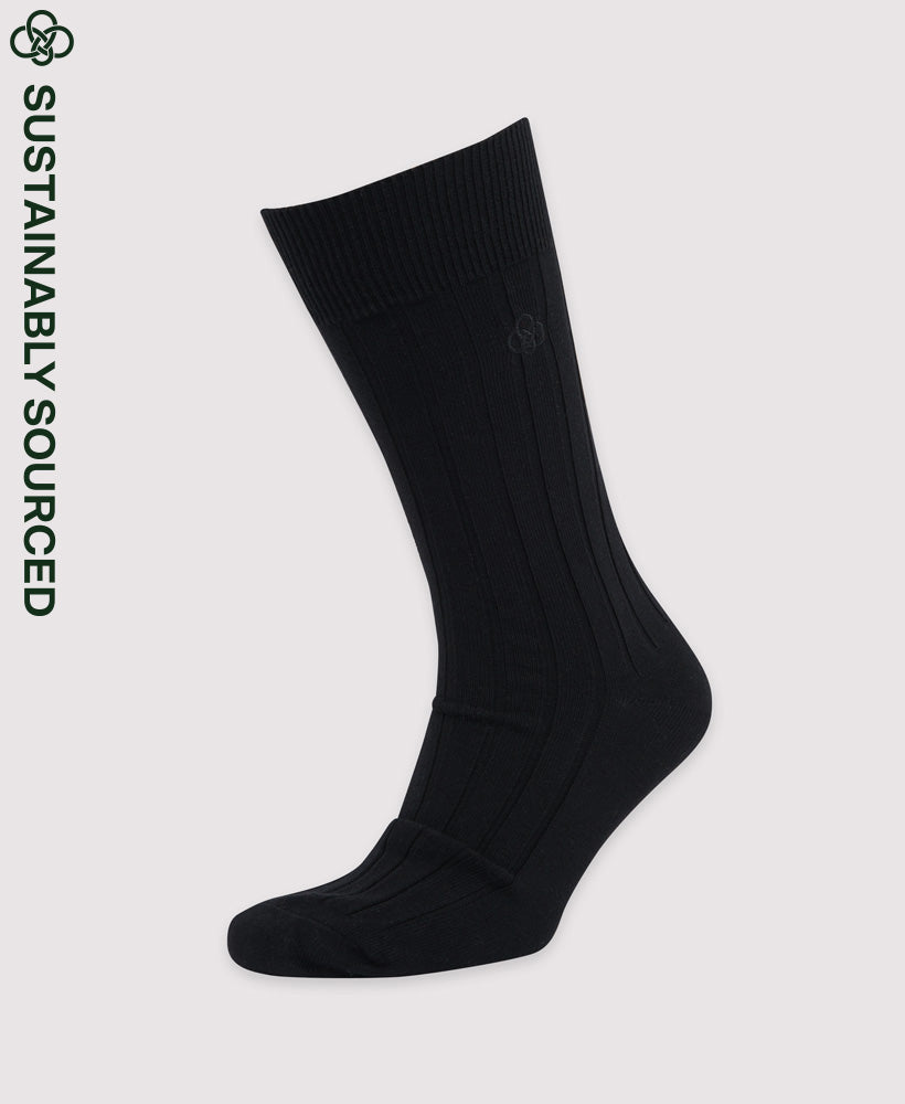 Core Rib Socks | Black