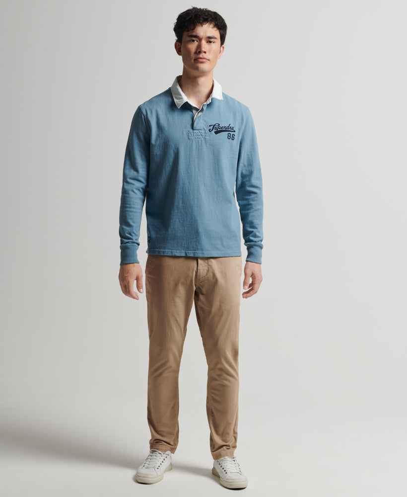 Vintage Applique Rugby Shirt | Wedgewood Blue