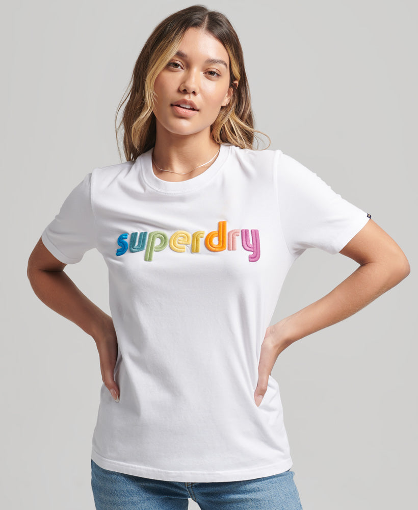 Superdry Print T-shirt - optic/white - Zalando.de