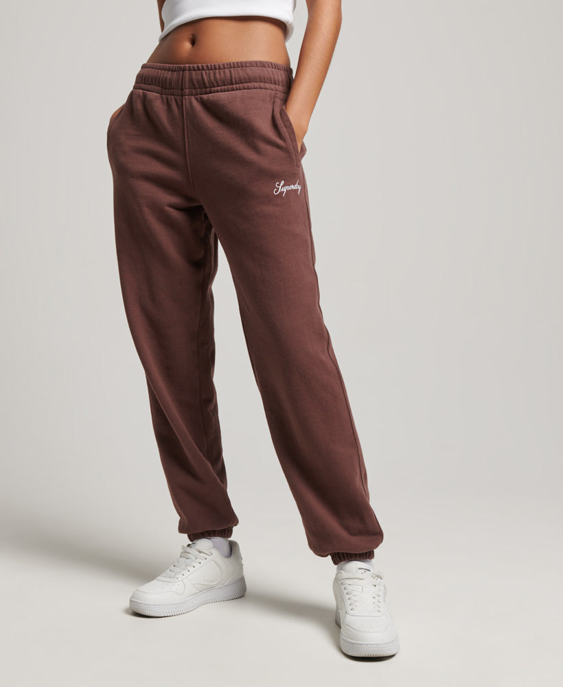 Heritage Boyfriend Embroidered Joggers | French Roast