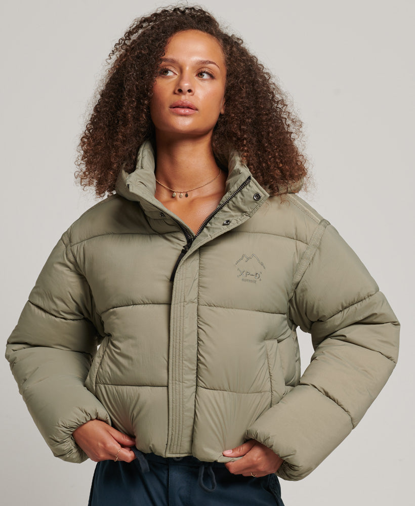 Cropped Cocoon Puffer Jacket